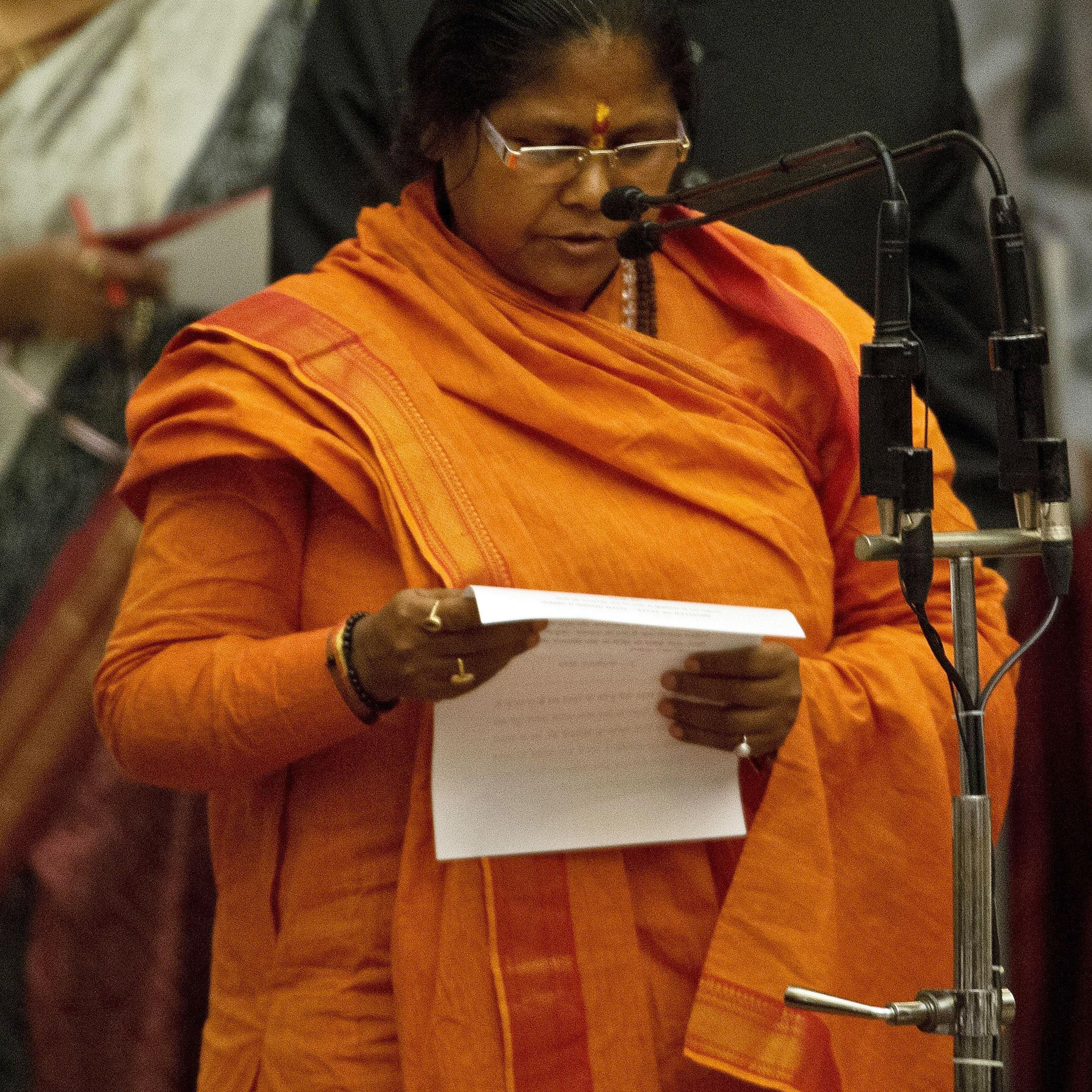 Ministers take oath during a swearing-in ceremony at The Presidential Palace in New Delhi