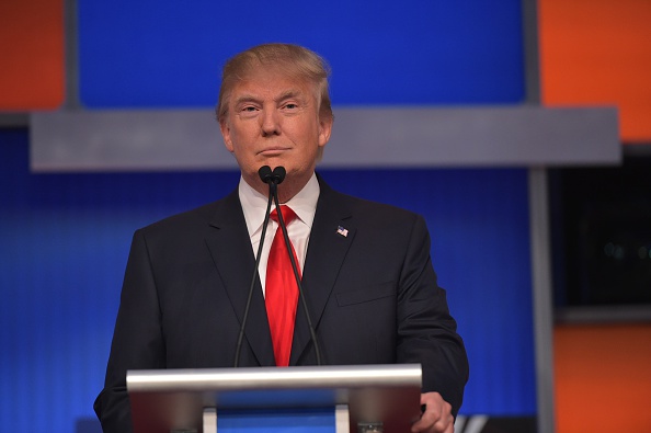 Donald Trump at the first Republican presidential primary debate in Cleveland, Ohio on Aug. 6, 2015.
