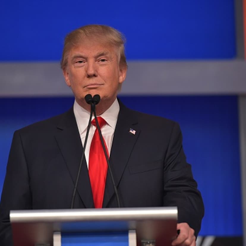 Donald Trump at the first Republican presidential primary debate in Cleveland, Ohio on Aug. 6, 2015.