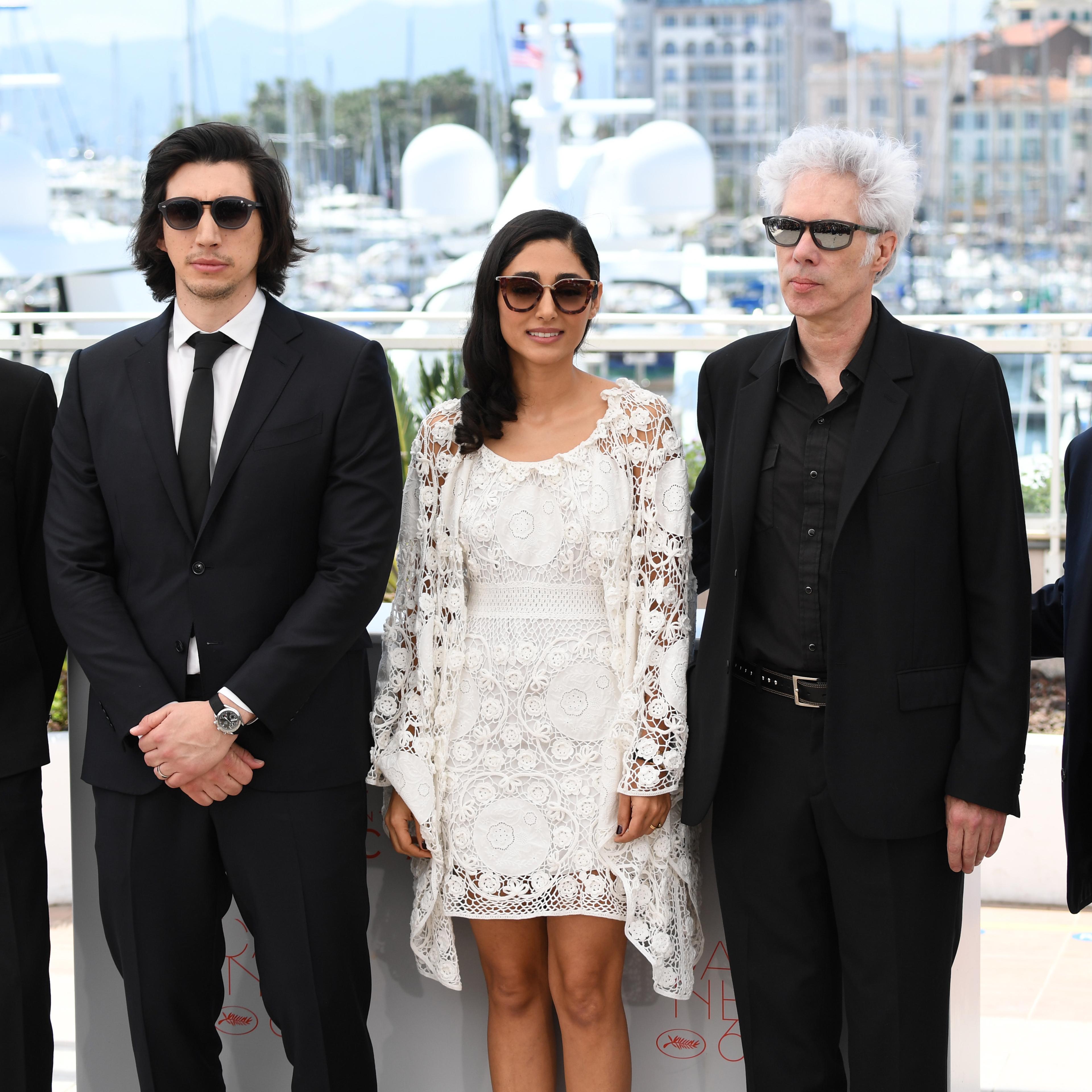 From left: Carter Logan, Adam Driver, Golshifteh Farahani, Jim Jarmusch, and Joshua Astrachan during the 69th annual Cannes Film Festival on May 16, 2016 in Cannes, France.