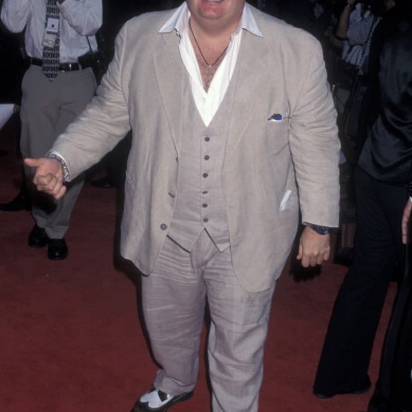 Chris Farley at the premiere of "Spawn" in Hollywood on July 28, 1997.