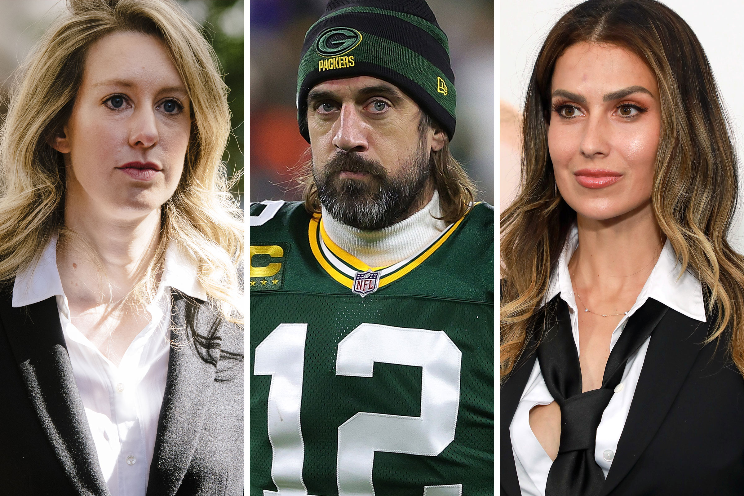 Elizabeth Holmes; Aaron Rodgers; Hilaria Baldwin