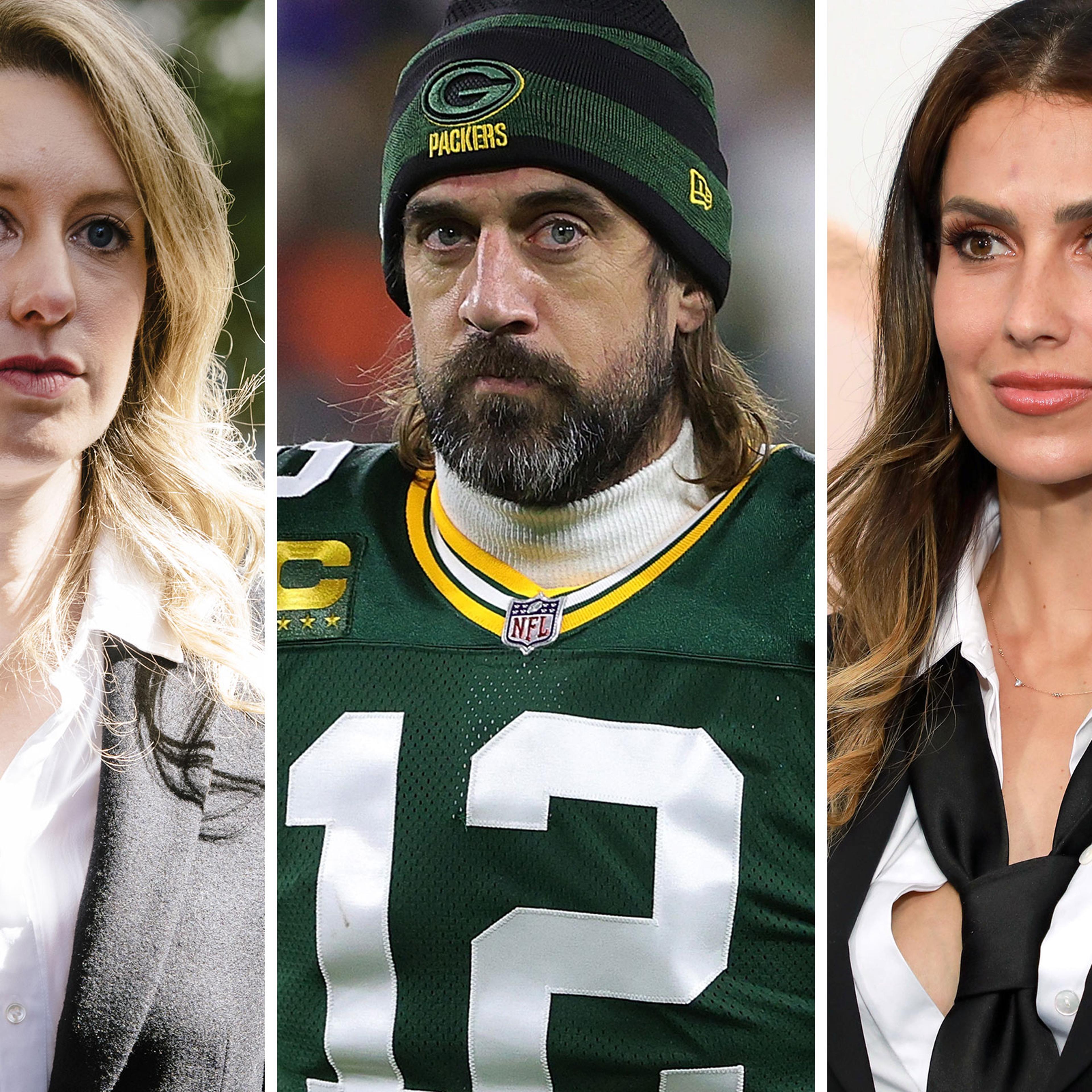 Elizabeth Holmes; Aaron Rodgers; Hilaria Baldwin