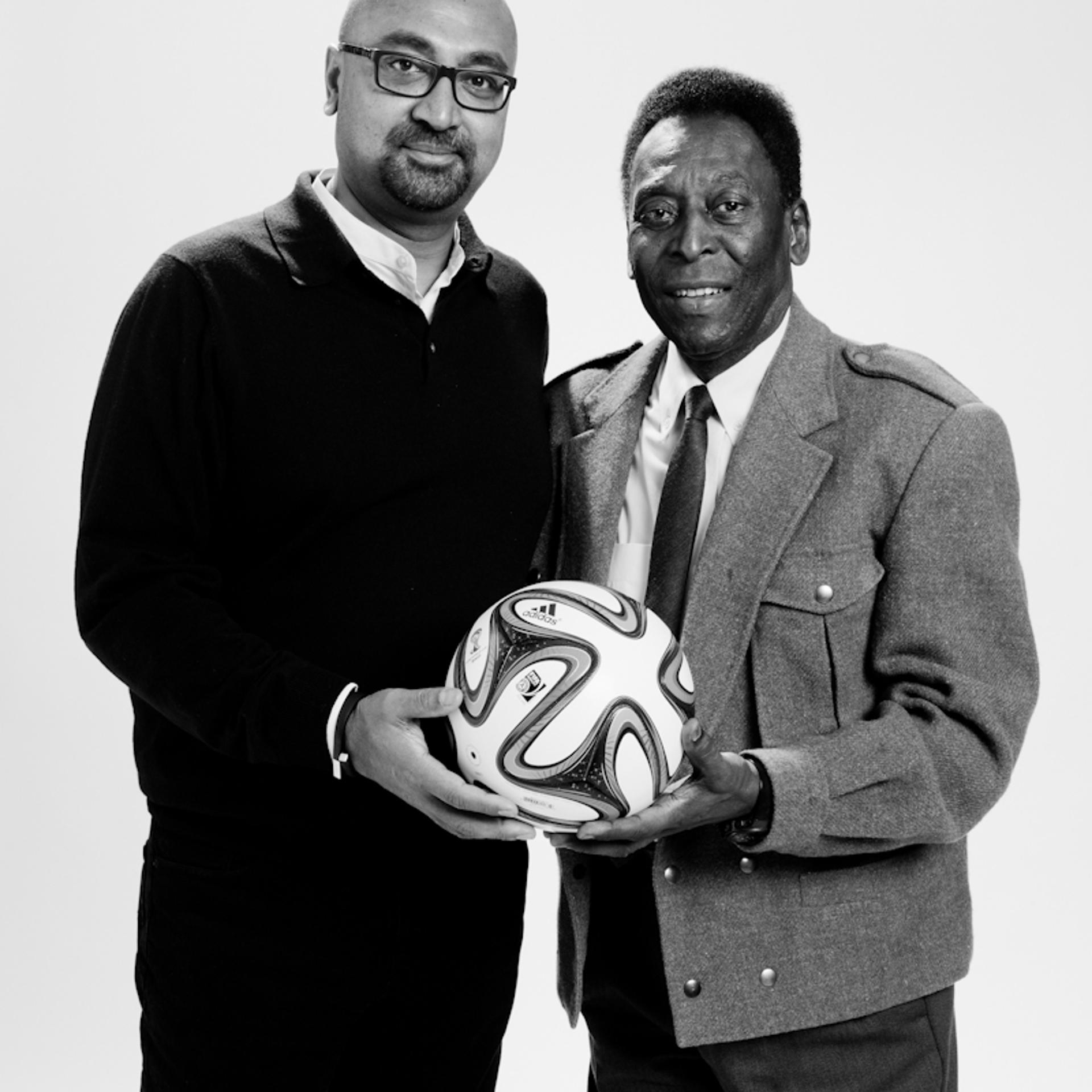 TIME's International Editor Bobby Ghosh with Pelé.