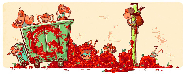 google doodle la tomatina