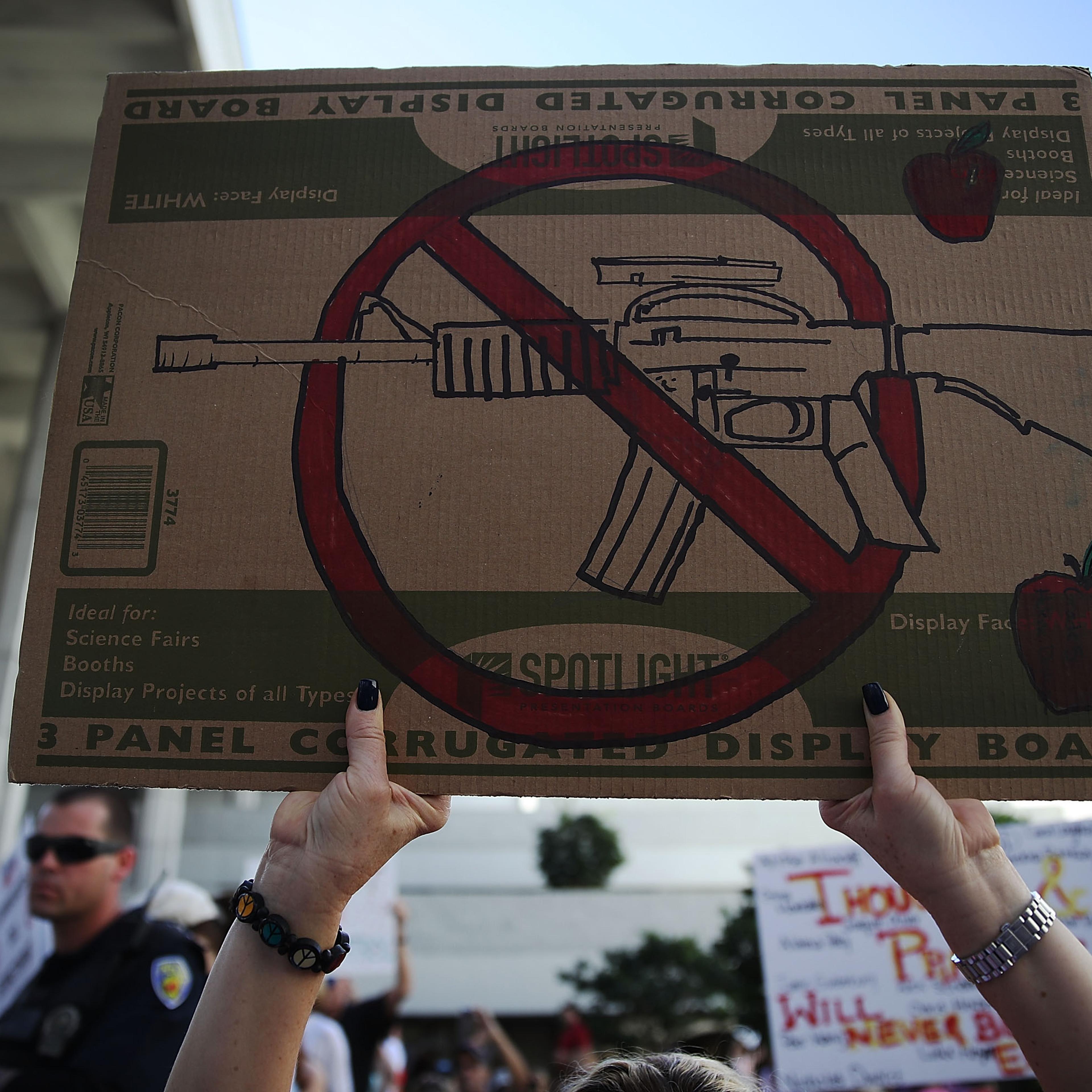Protestors Rally For Gun Control At Broward Courthouse After FL School Shooting