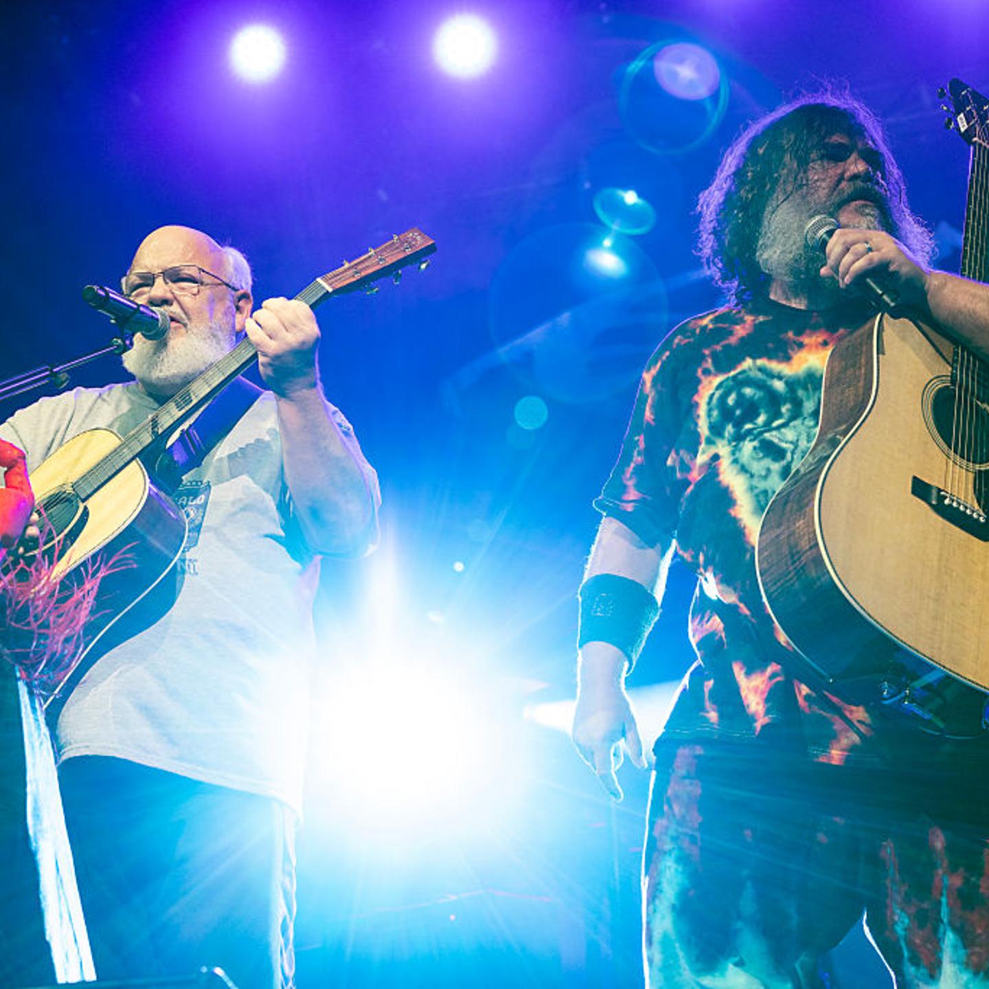 Kyle Gass and Jack Black of Tenacious D perform at PNC Music Pavilion on Sept. 06, 2023 in Charlotte, N.C.