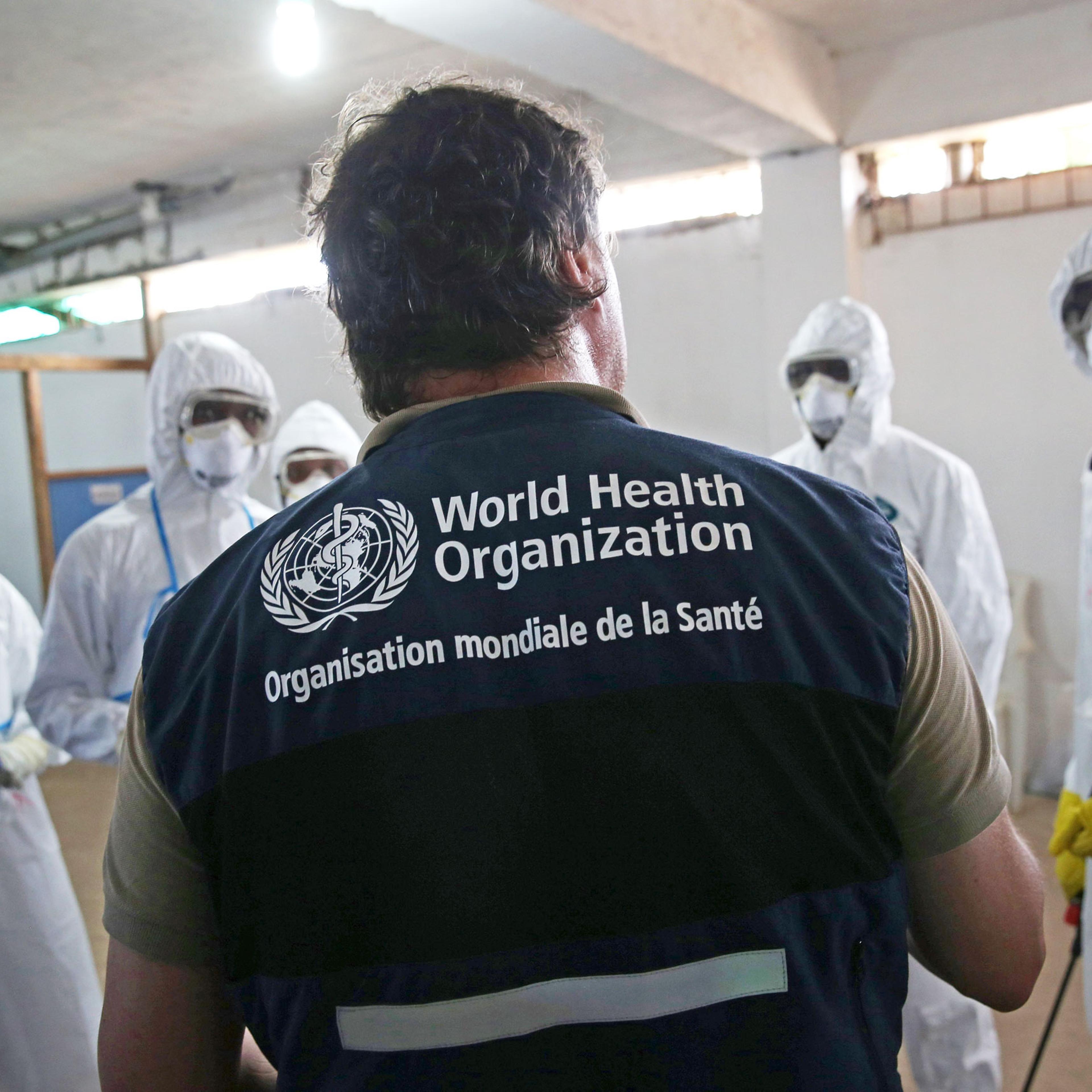 A World Health Organization (WHO), instructor teaches new health workers during a training session on Oct. 3, 2014 in Monrovia, Liberia.
