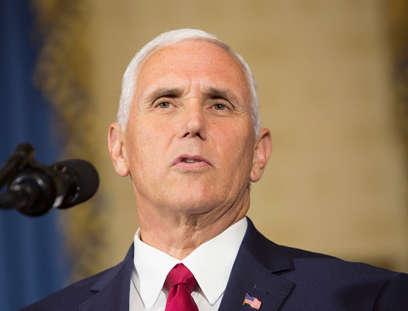 U.S. Vice President Mike Pence introduces President Trump to make a statement on health care at The White House on July 24, 2017 in Washington, DC.