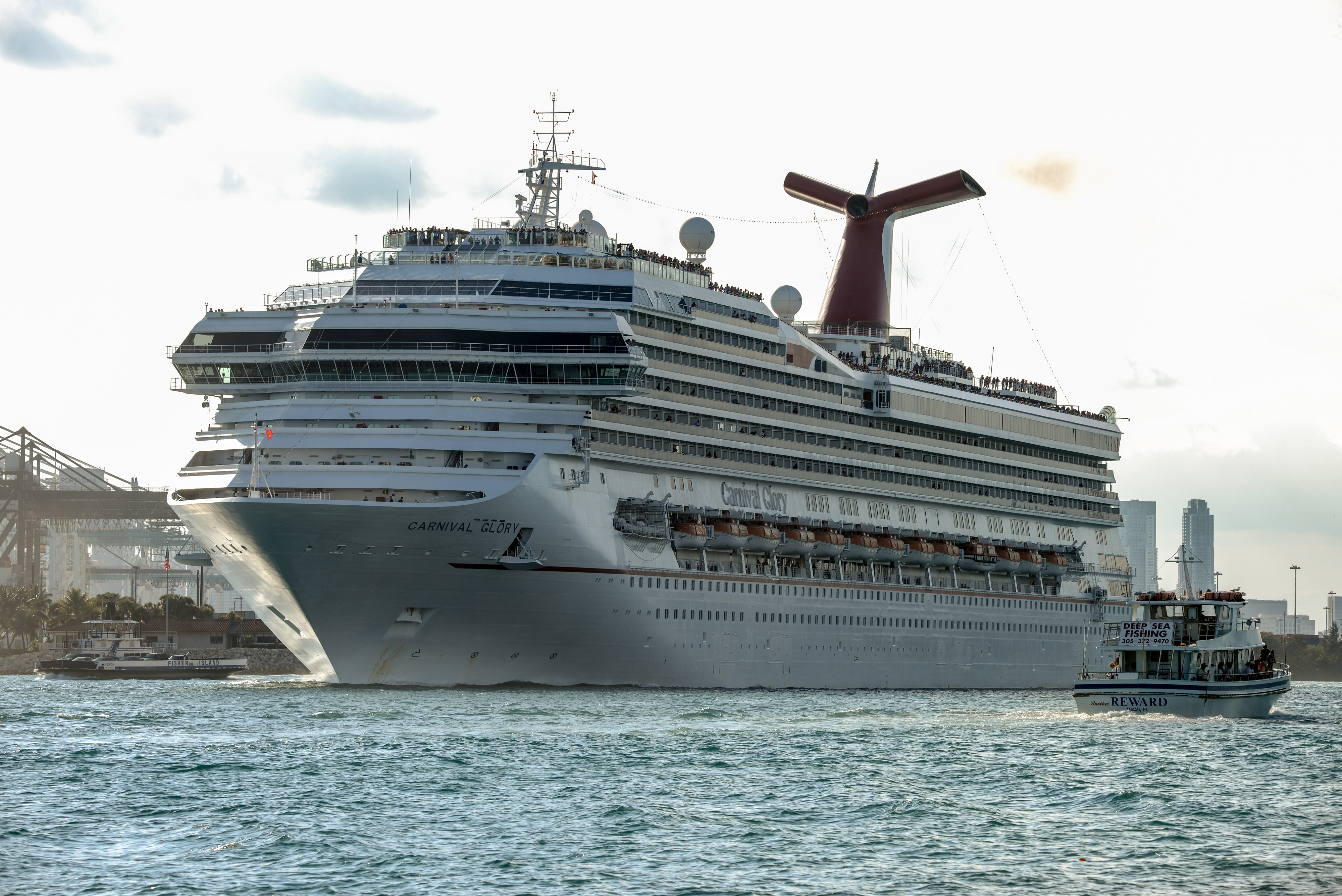 Carnival Cruise Ships At The Port Of Miami