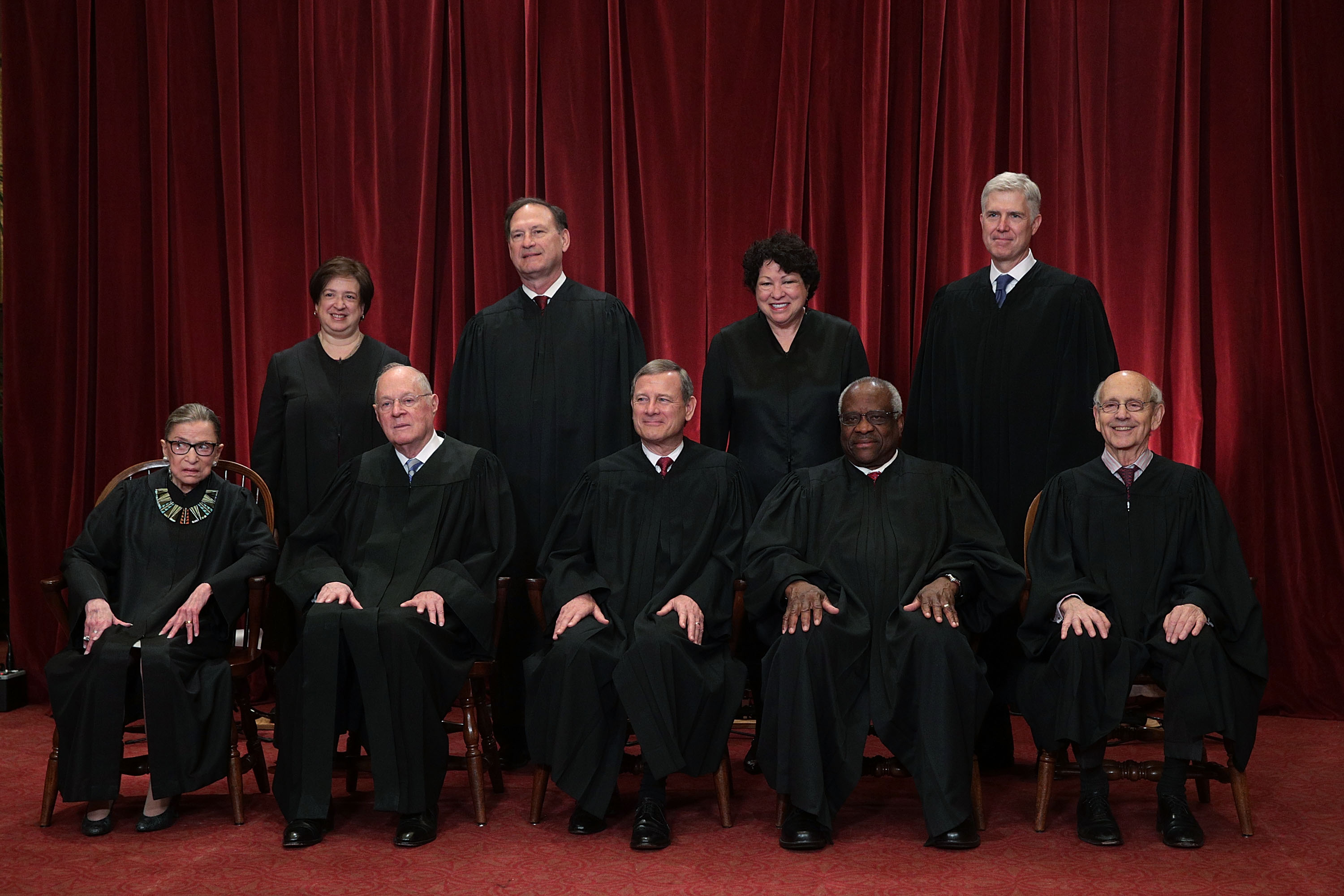 U.S. Supreme Court Justices Pose For Formal Portrait
