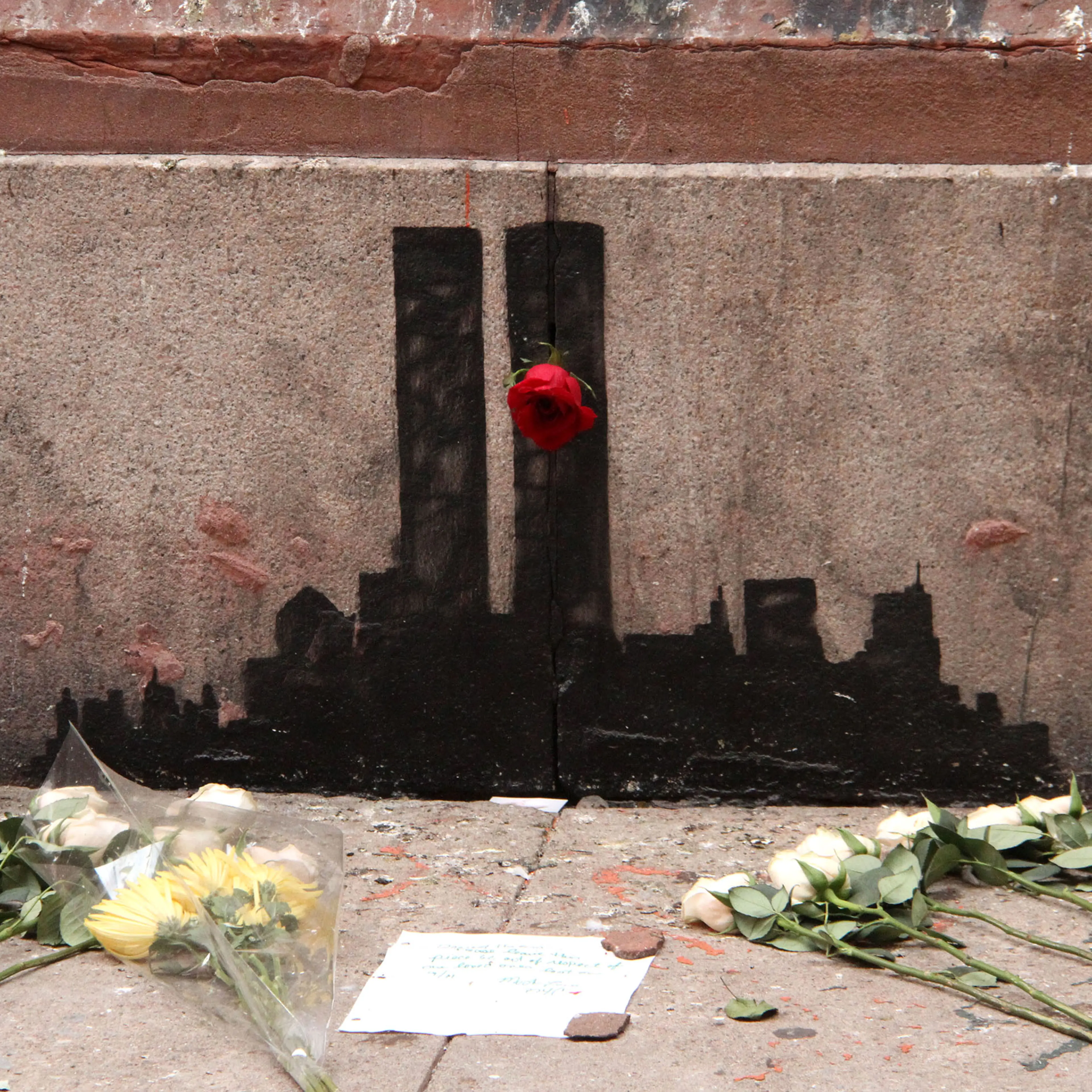 Banksy - 911 Tribute in TriBeCa