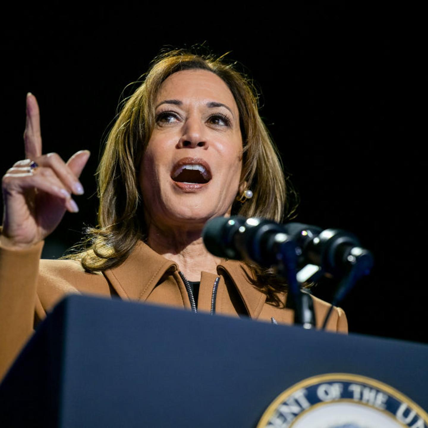 Democratic President Nominee Kamala Harris Campaigns With Former First Lady Michelle Obama In Kalamazoo, MI