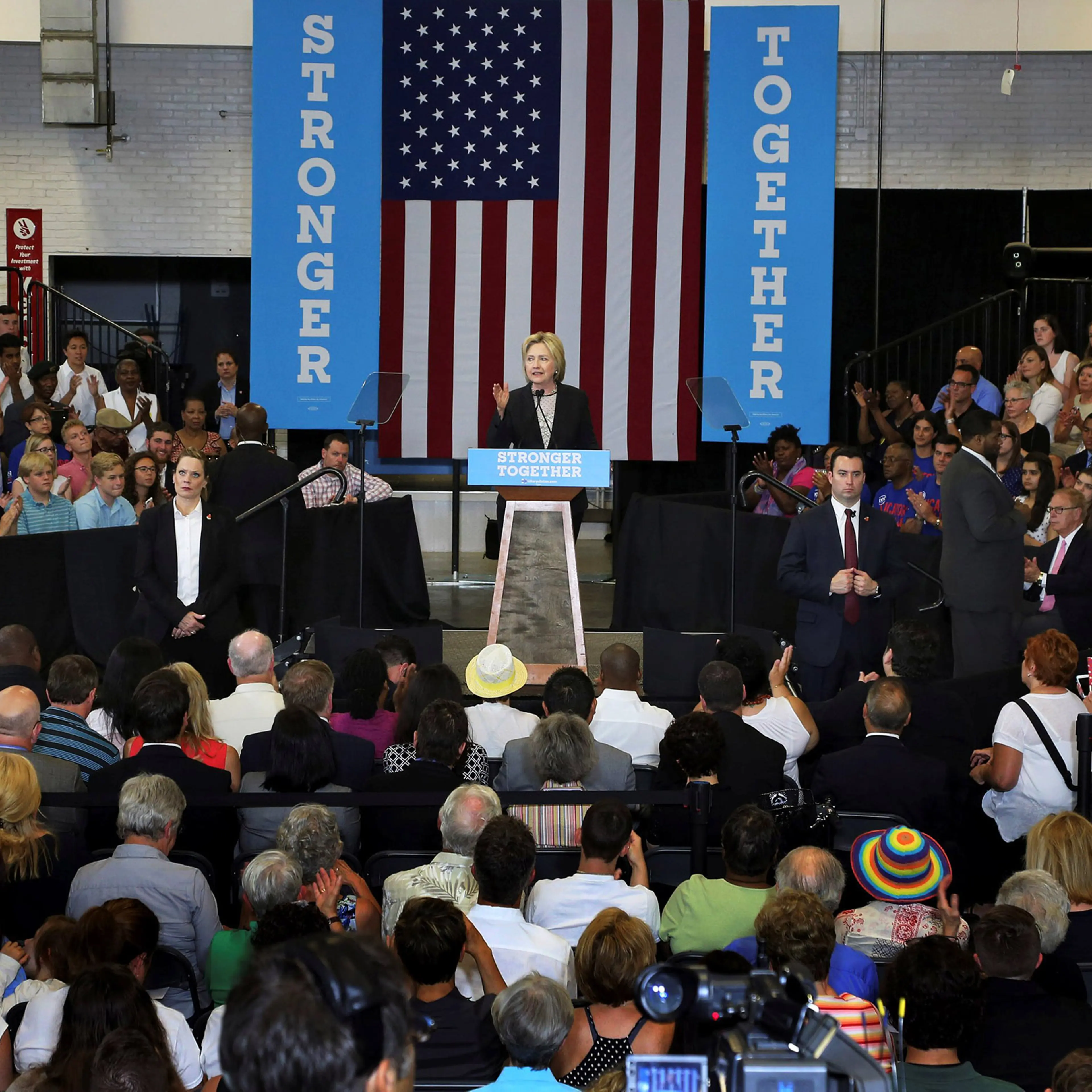 Hillary Clinton speaks at a campaign rally in Columbus, Ohio, June 21, 2016.