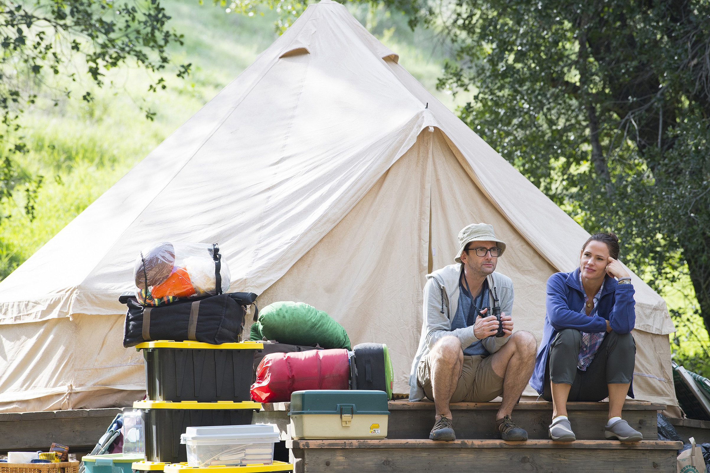 Braving the elements: Walt (Tennant) and Kathryn (Garner)