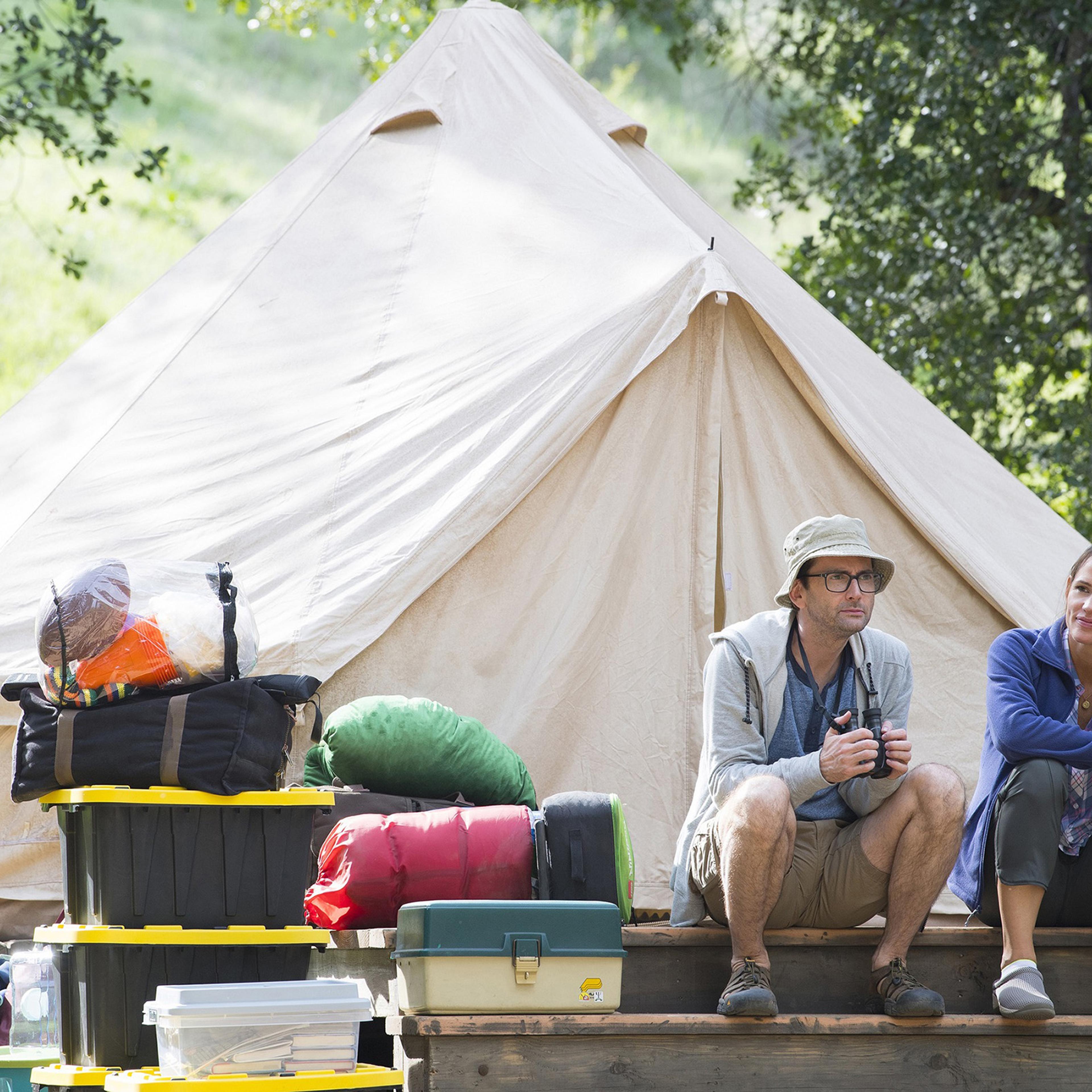 Braving the elements: Walt (Tennant) and Kathryn (Garner)