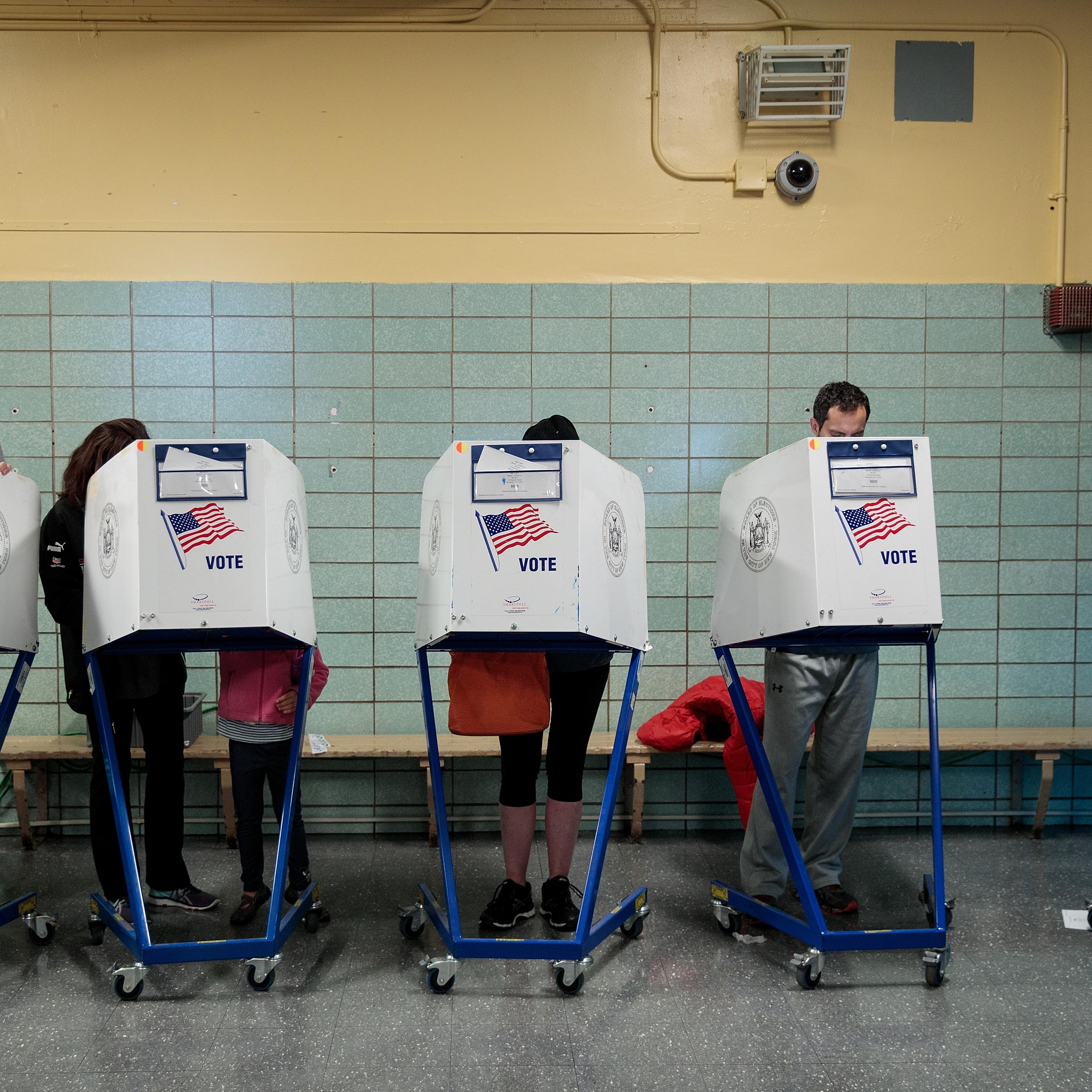 Nation Goes To The Polls In Contentious Presidential Election Between Hillary Clinton And Donald Trump