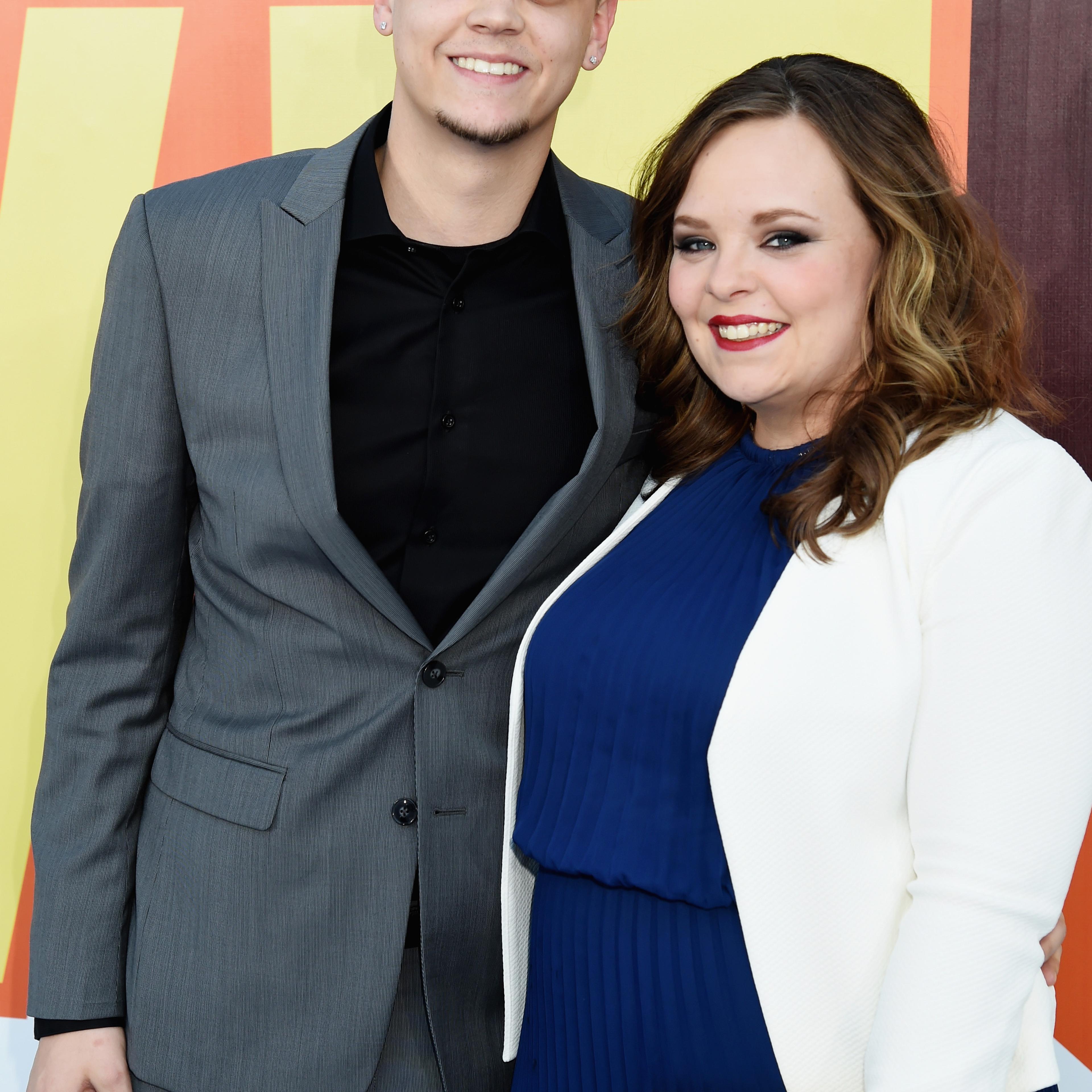 TV personalities Tyler Baltierra and Catelynn Lowell attend the 2015 MTV Movie Awards on April 12, 2015 in Los Angeles.