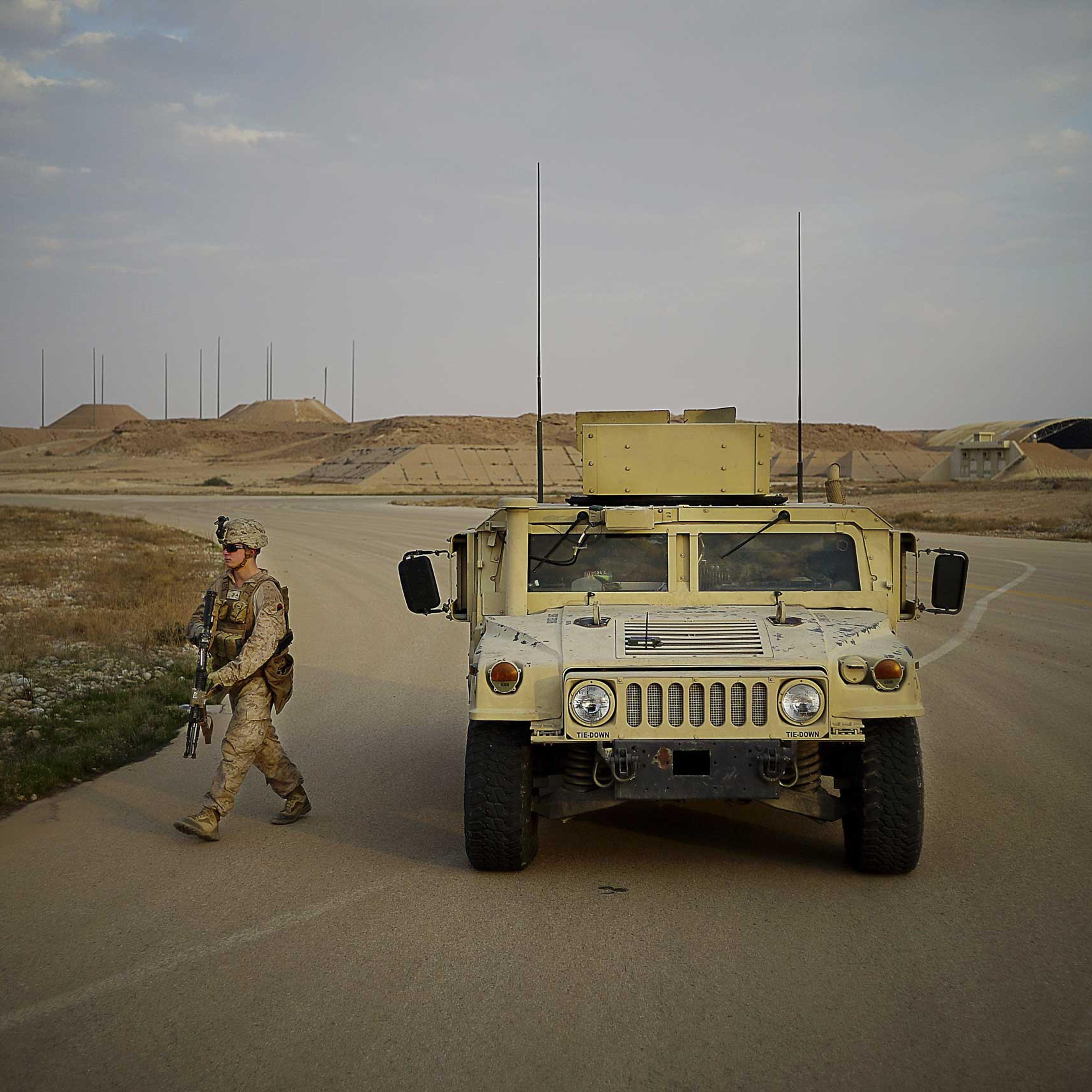 U.S. Marines at Al Asad Air Base in Iraqís Anbar Province.