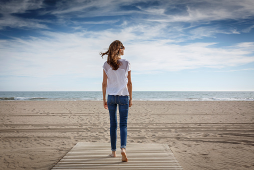 rearview-woman-standing