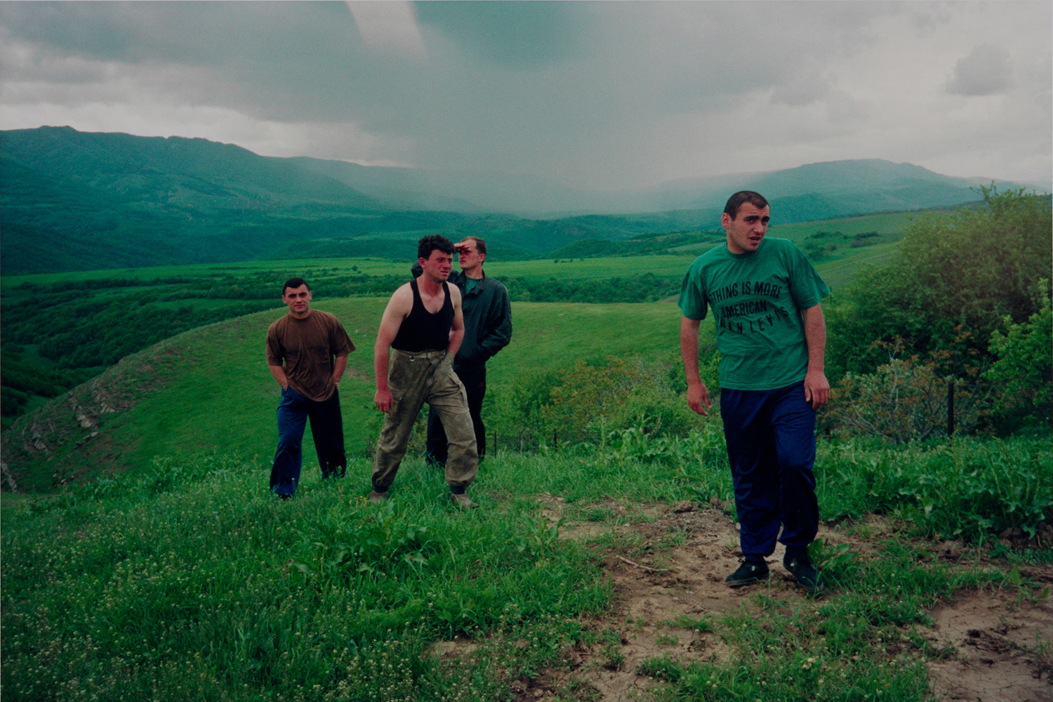 Avto and friends in the Causasian mountains, Georgia, 1993