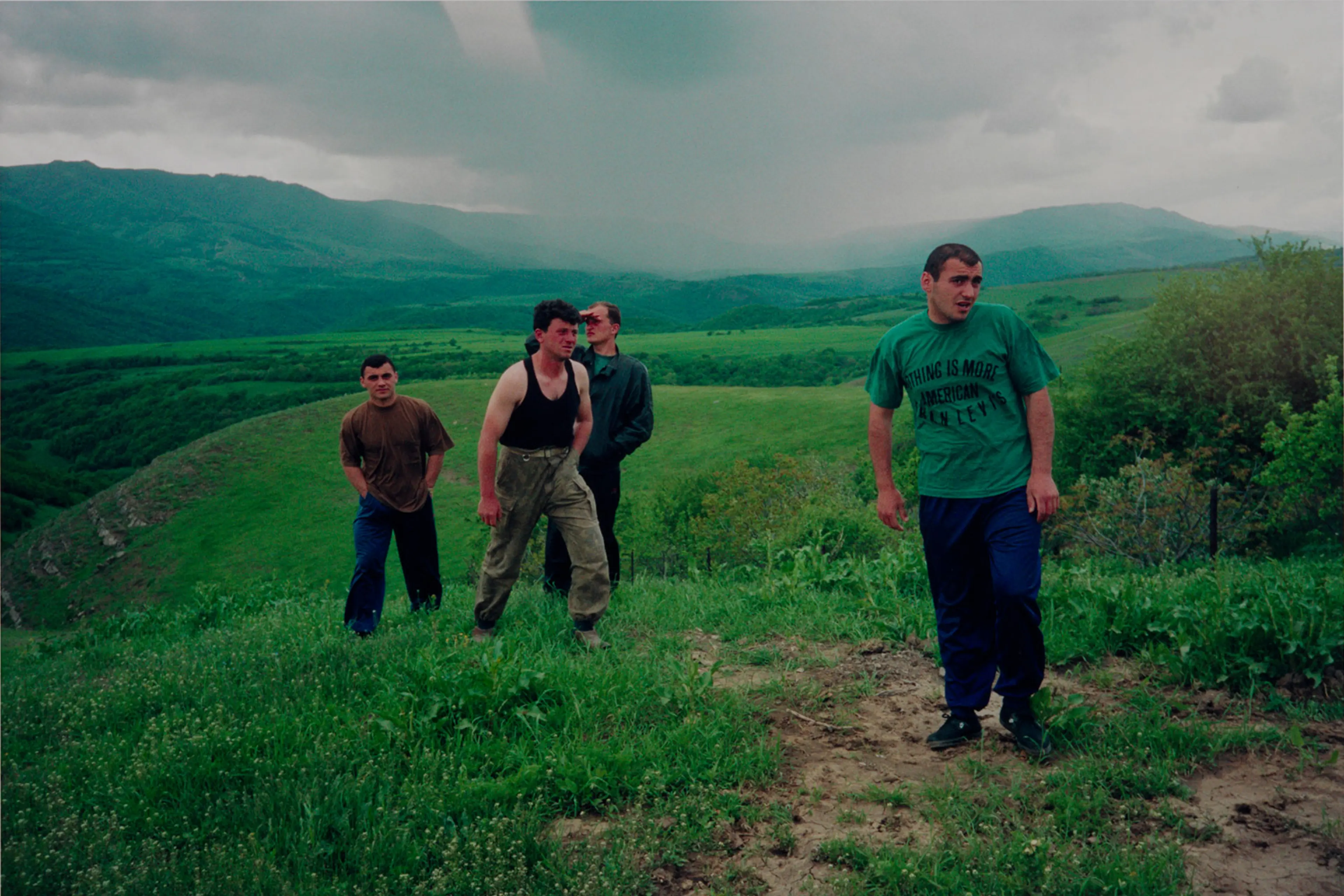 Avto and friends in the Causasian mountains, Georgia, 1993