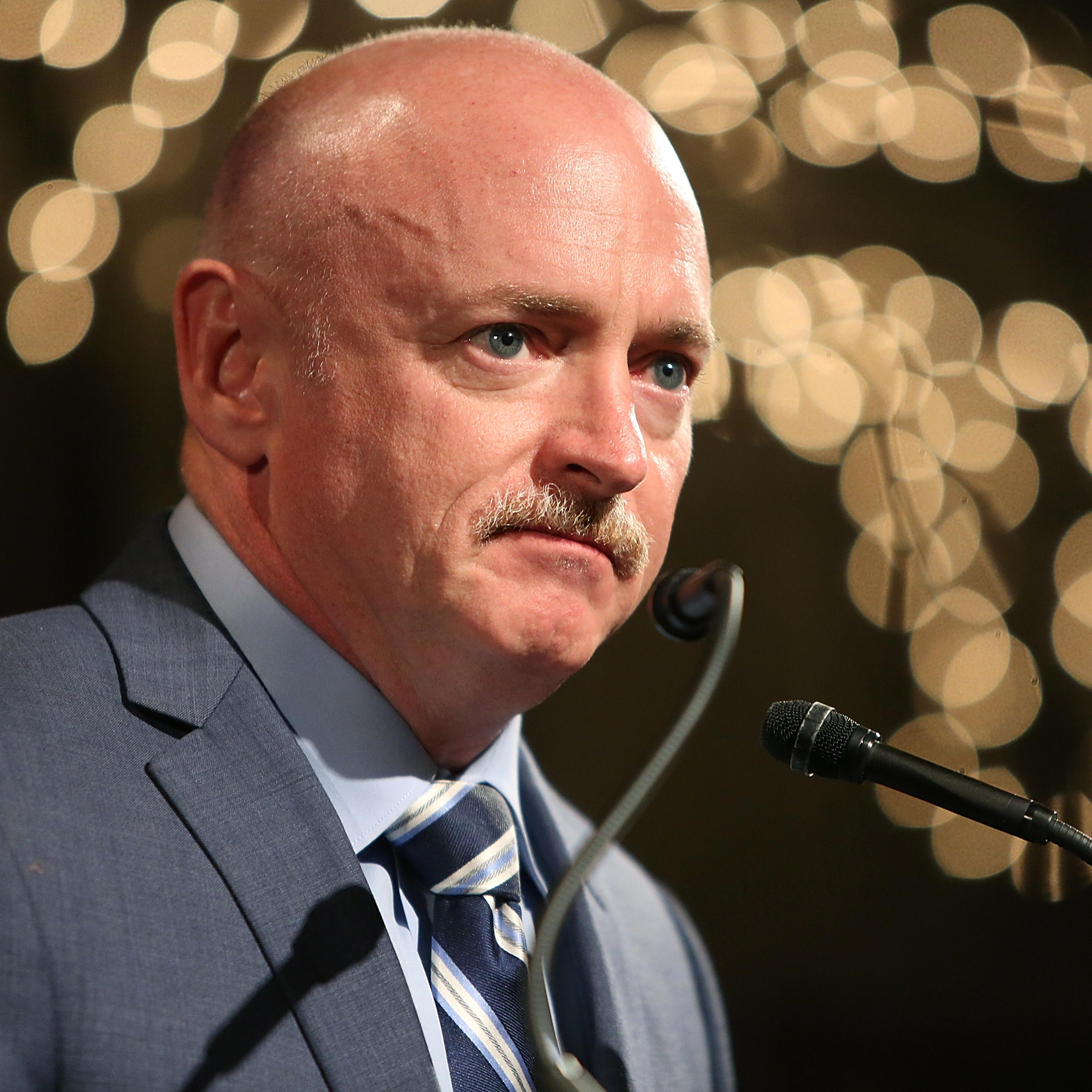 Captain Mark Kelly speaks at the 'Not One More' Event in New York City on Feb. 10, 2015.