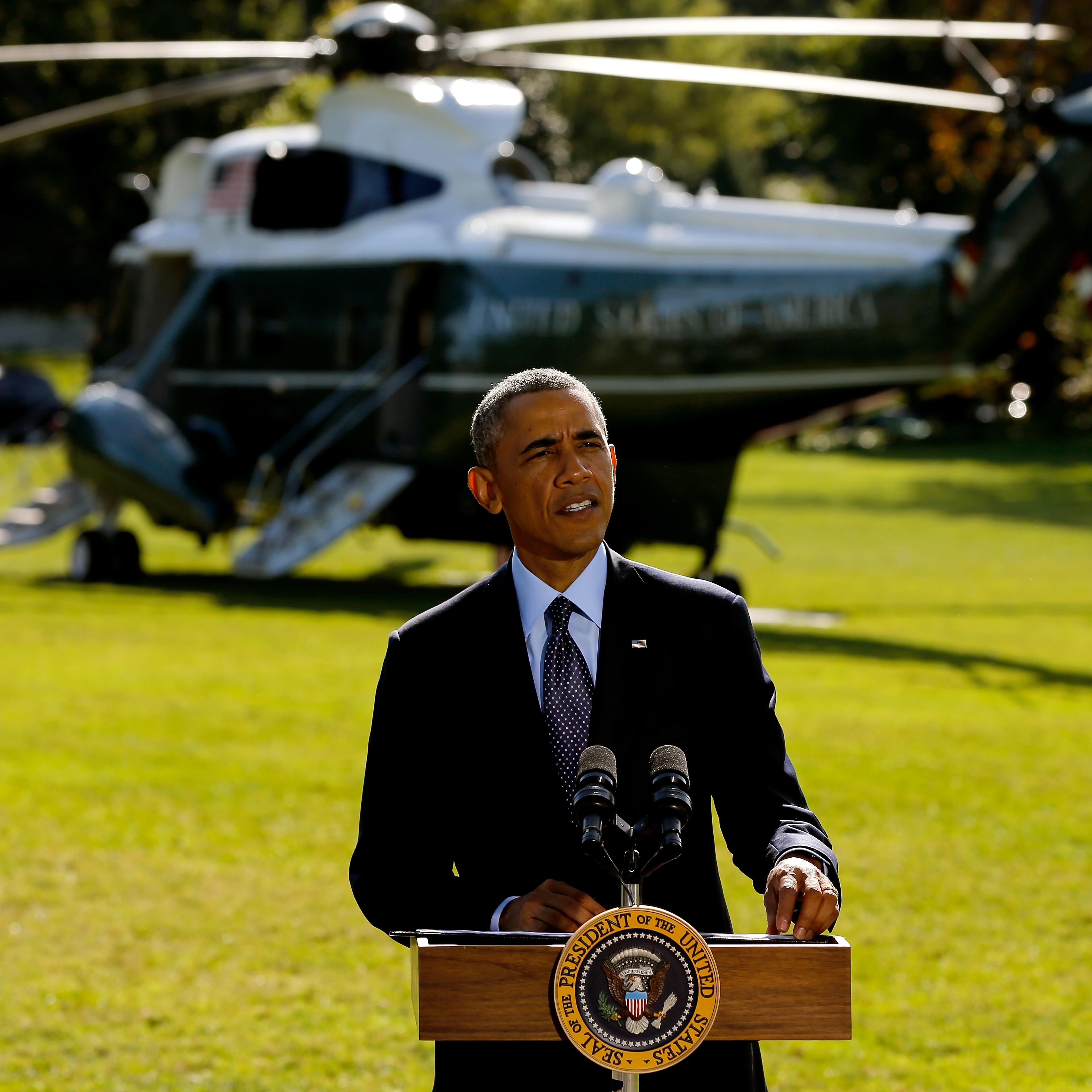 President Obama Delivers Statement On Recent Airstrikes Against ISIS In Syria