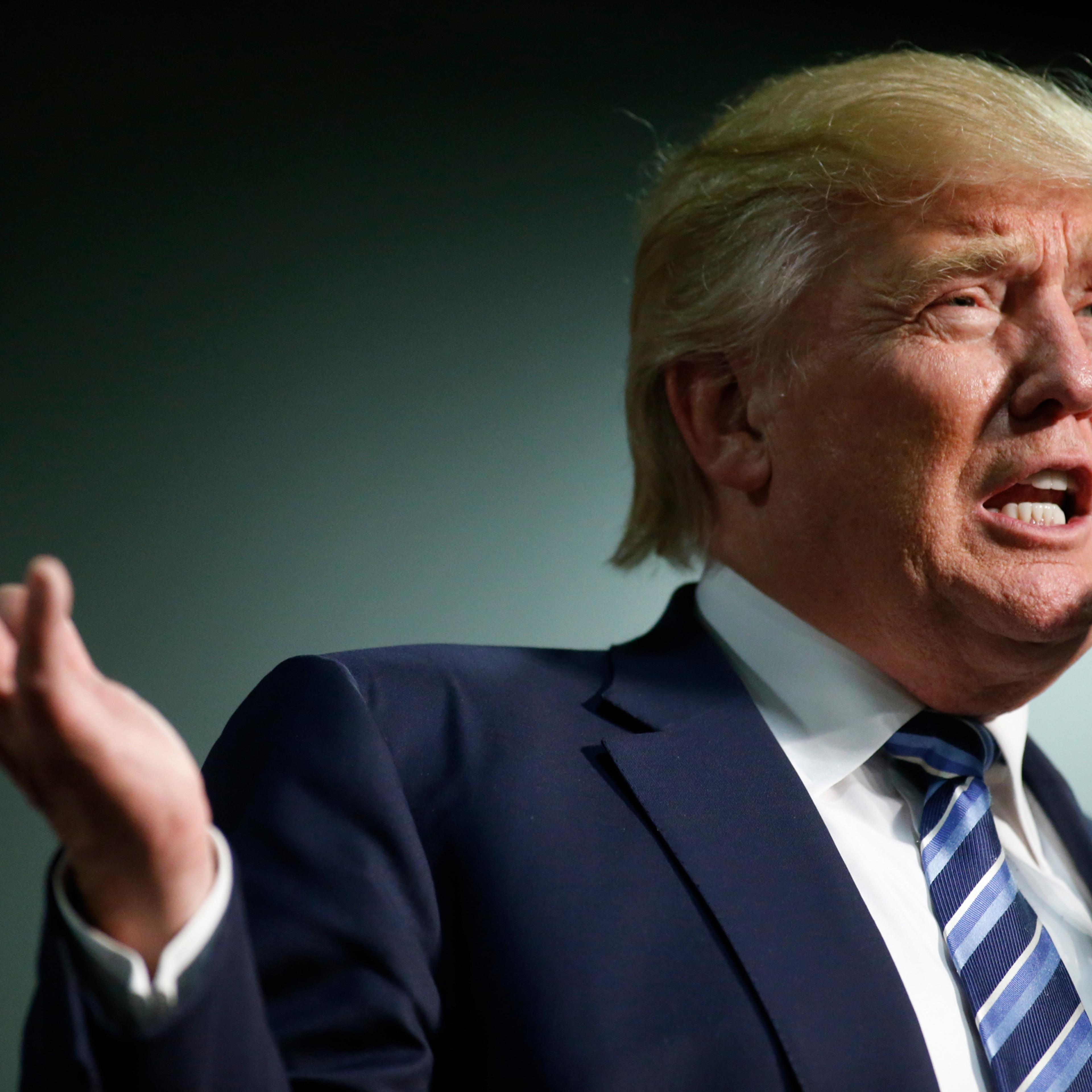Donald Trump speaks to supporters at a rally in Charlotte, North Carolina, on October 14, 2016.
