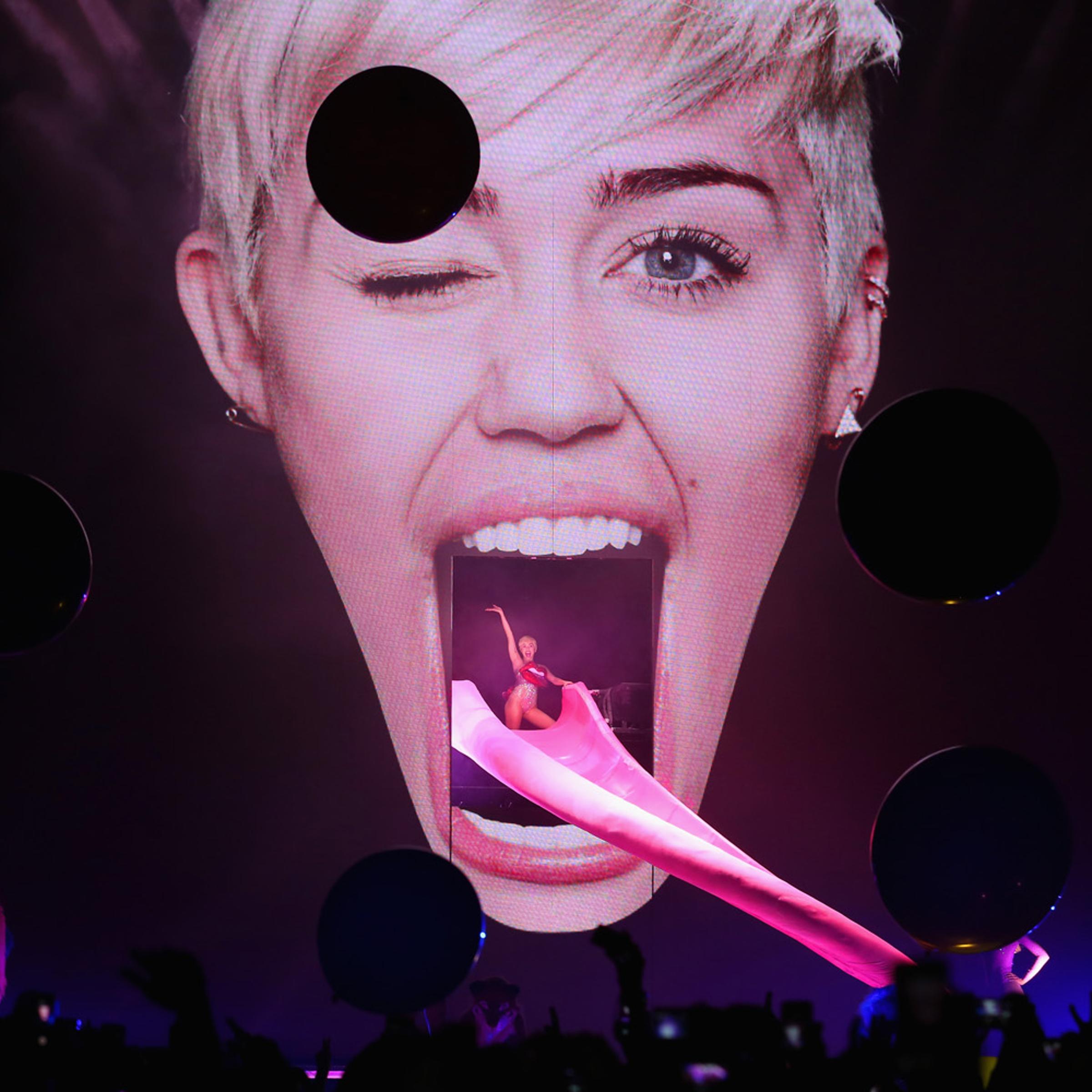 Miley Cyrus Performs At The 02 Arena