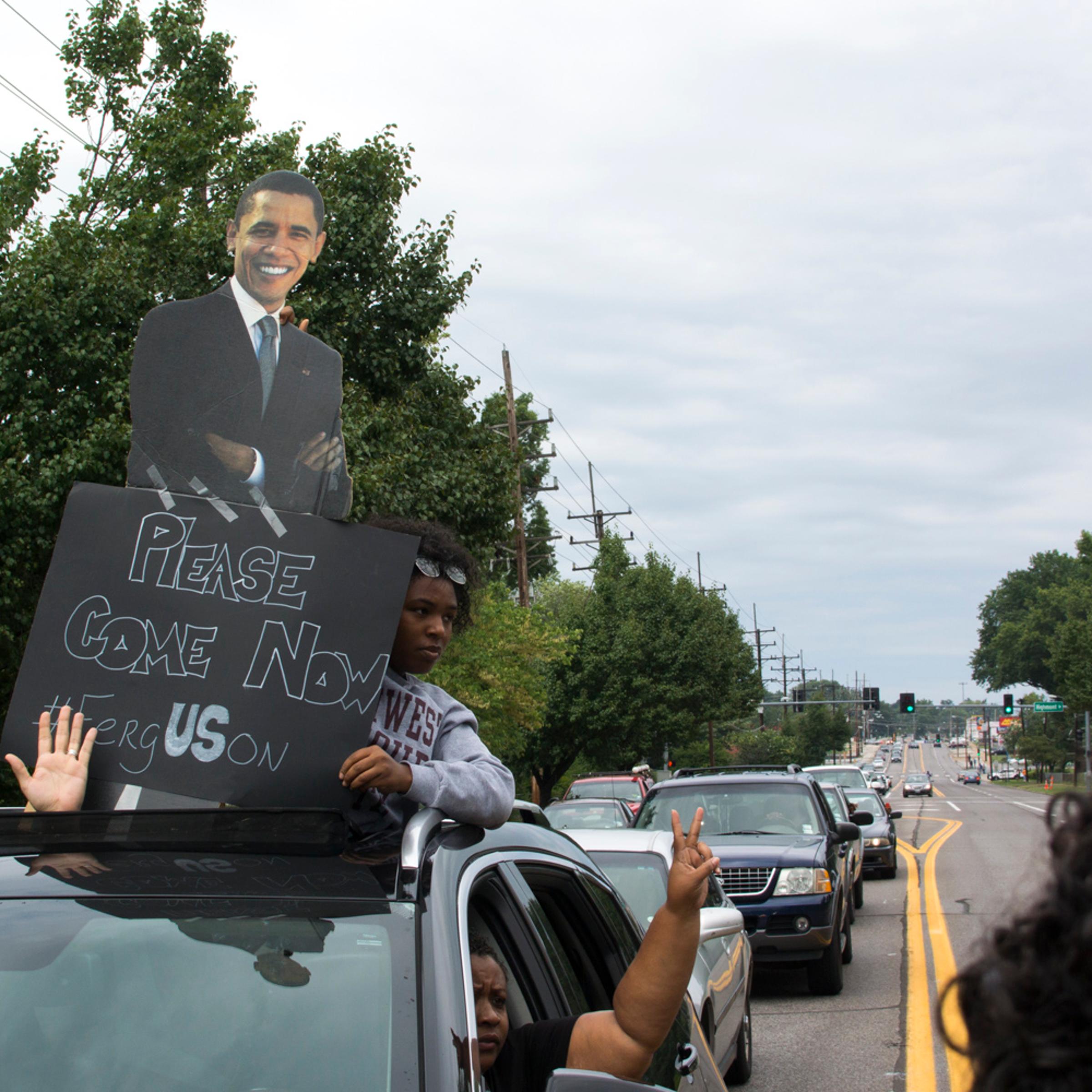 Thousands of people participated in a peaceful demonstration in Ferguson, Missouri.