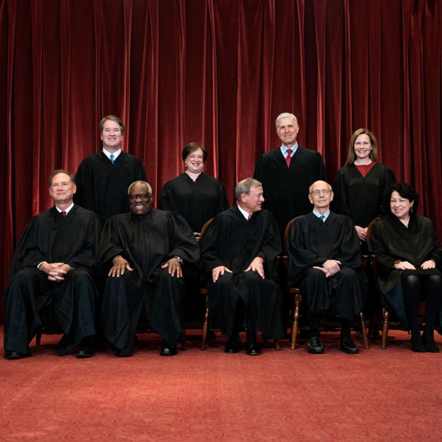 Supreme Court Justices Pose For Formal Group Photo