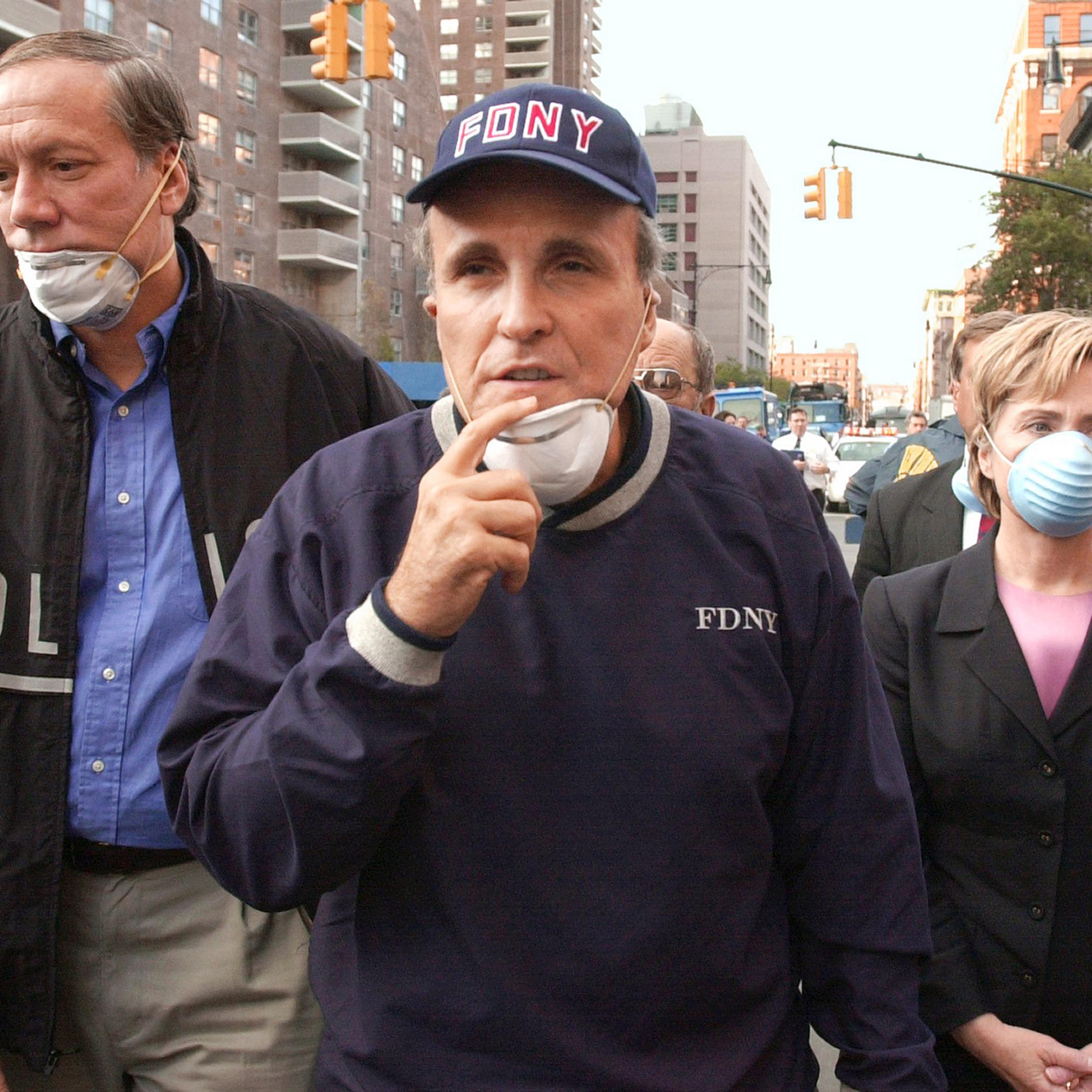 Rudy Giuliani on Sept. 12, 2001 in New York City
