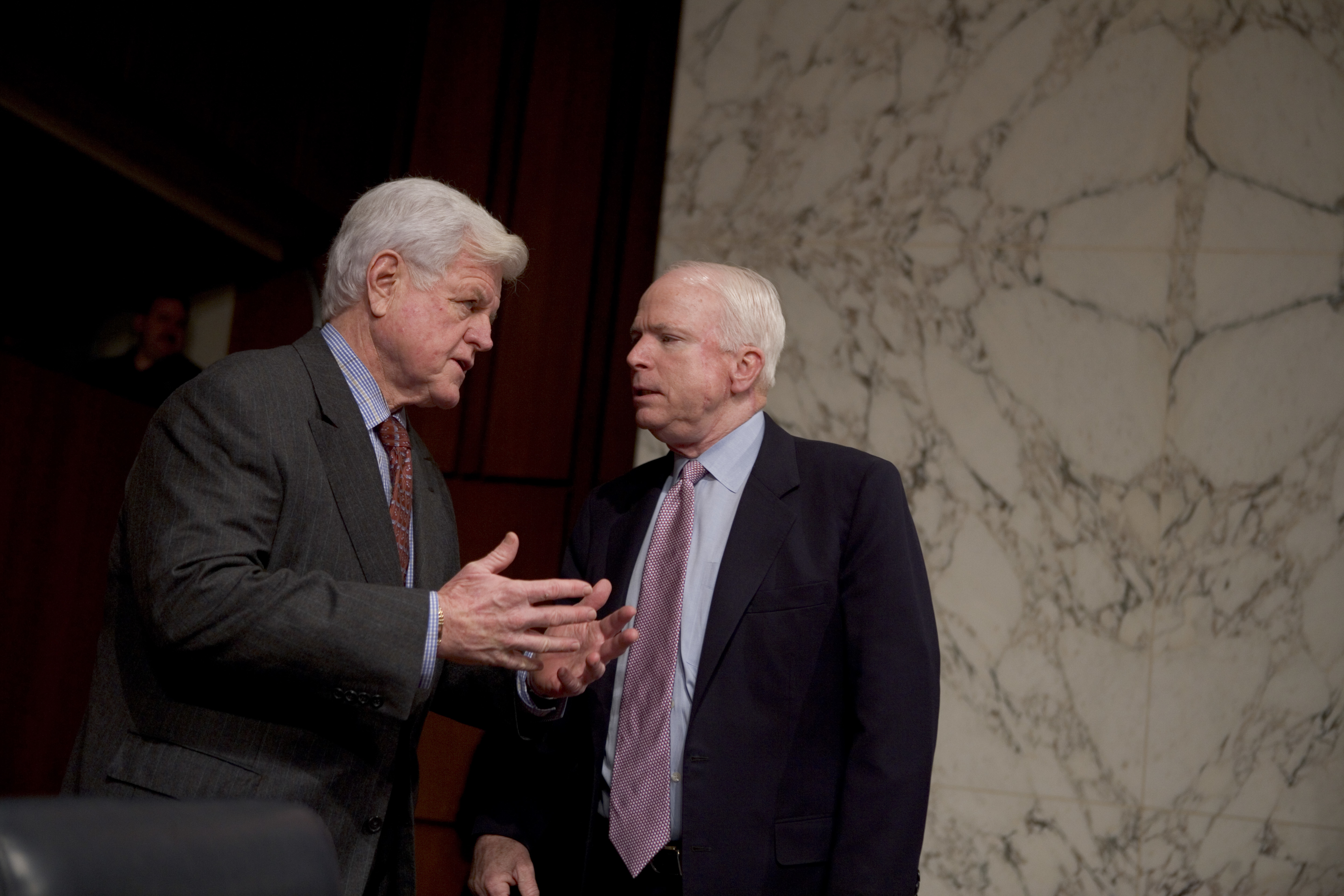 Ted Kennedy and John McCain talking