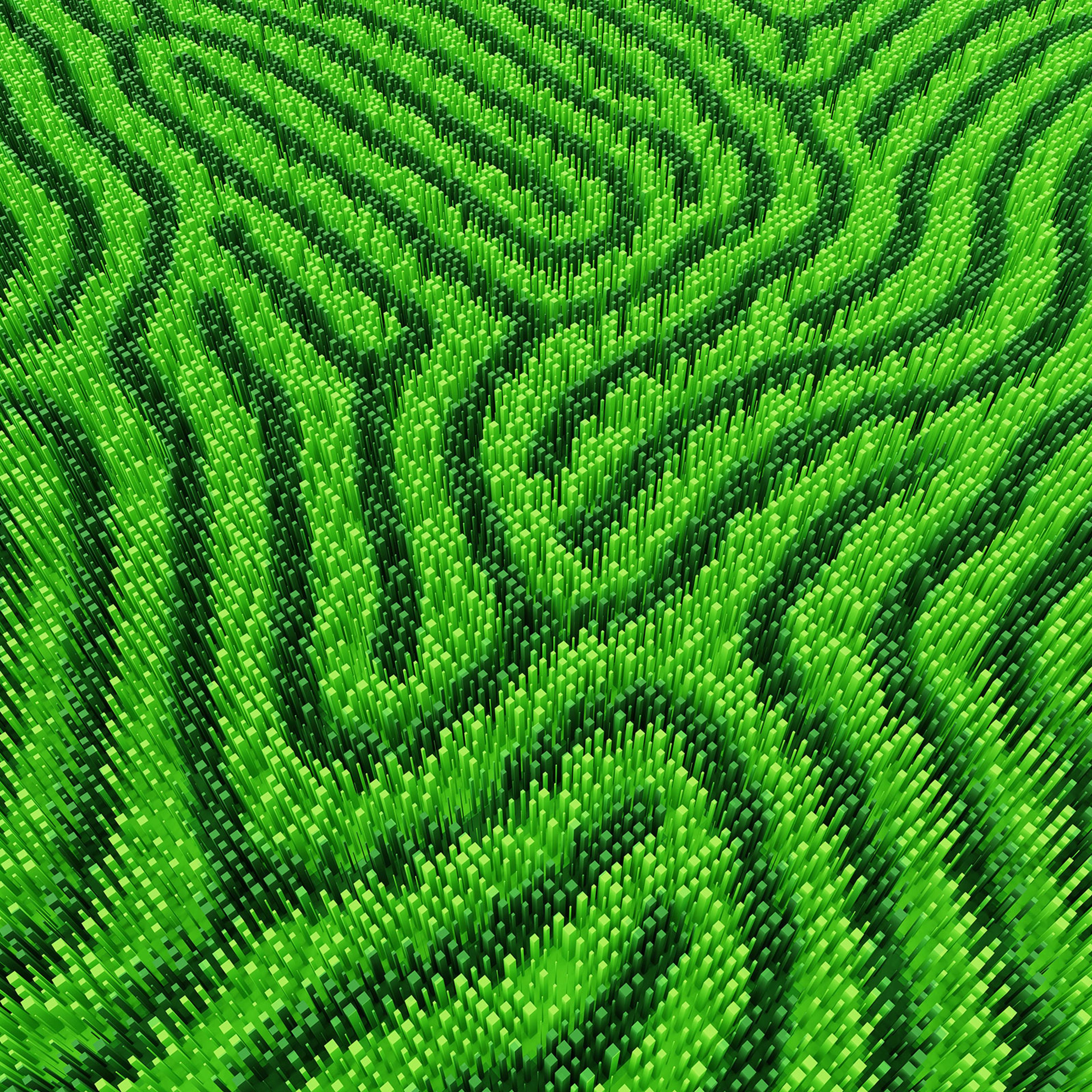 Green maze pattern abstract background