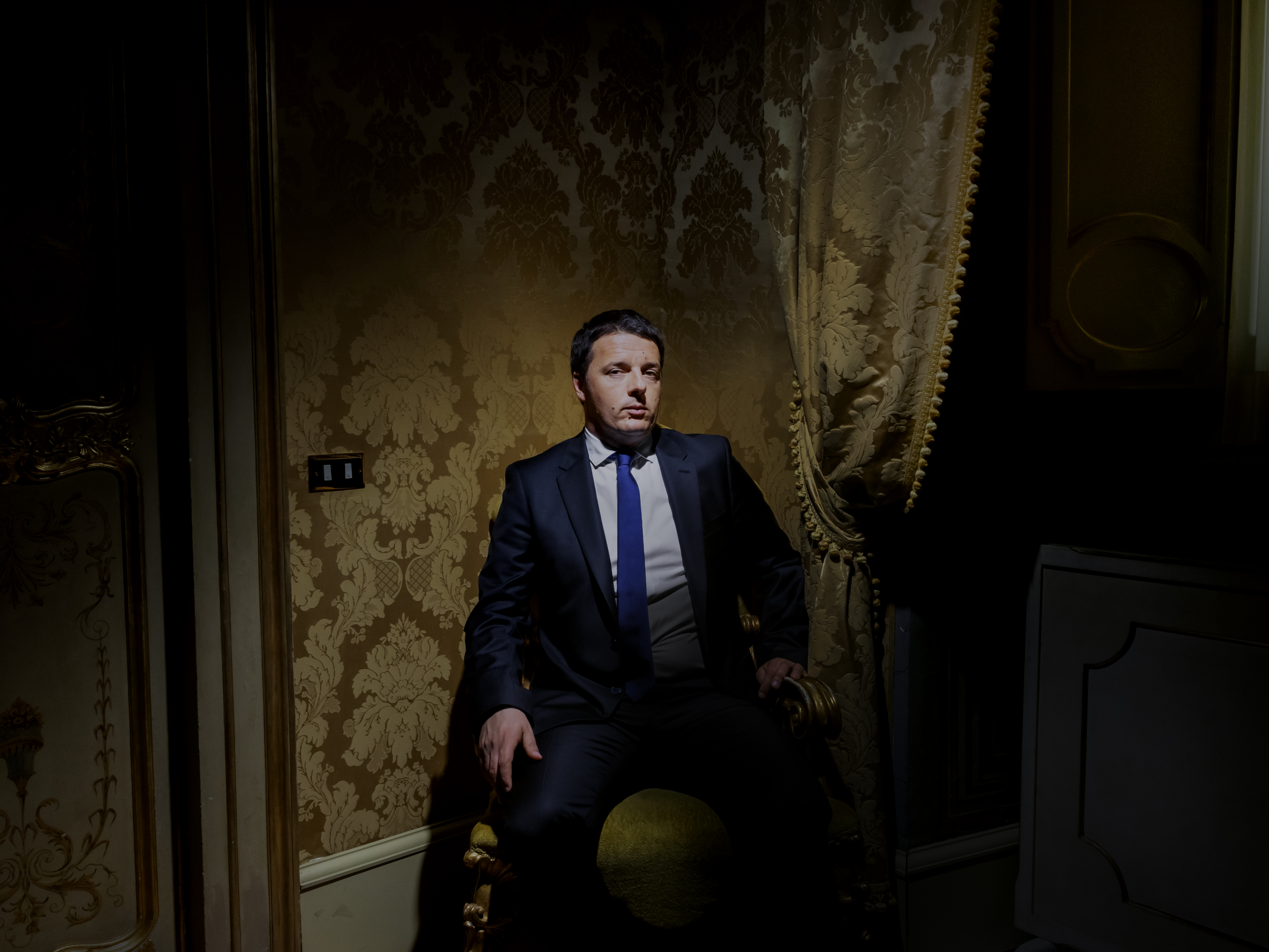 Prime Minister Matteo Renzi at the Palazzo Chigi in Rome on April 28, 2014.