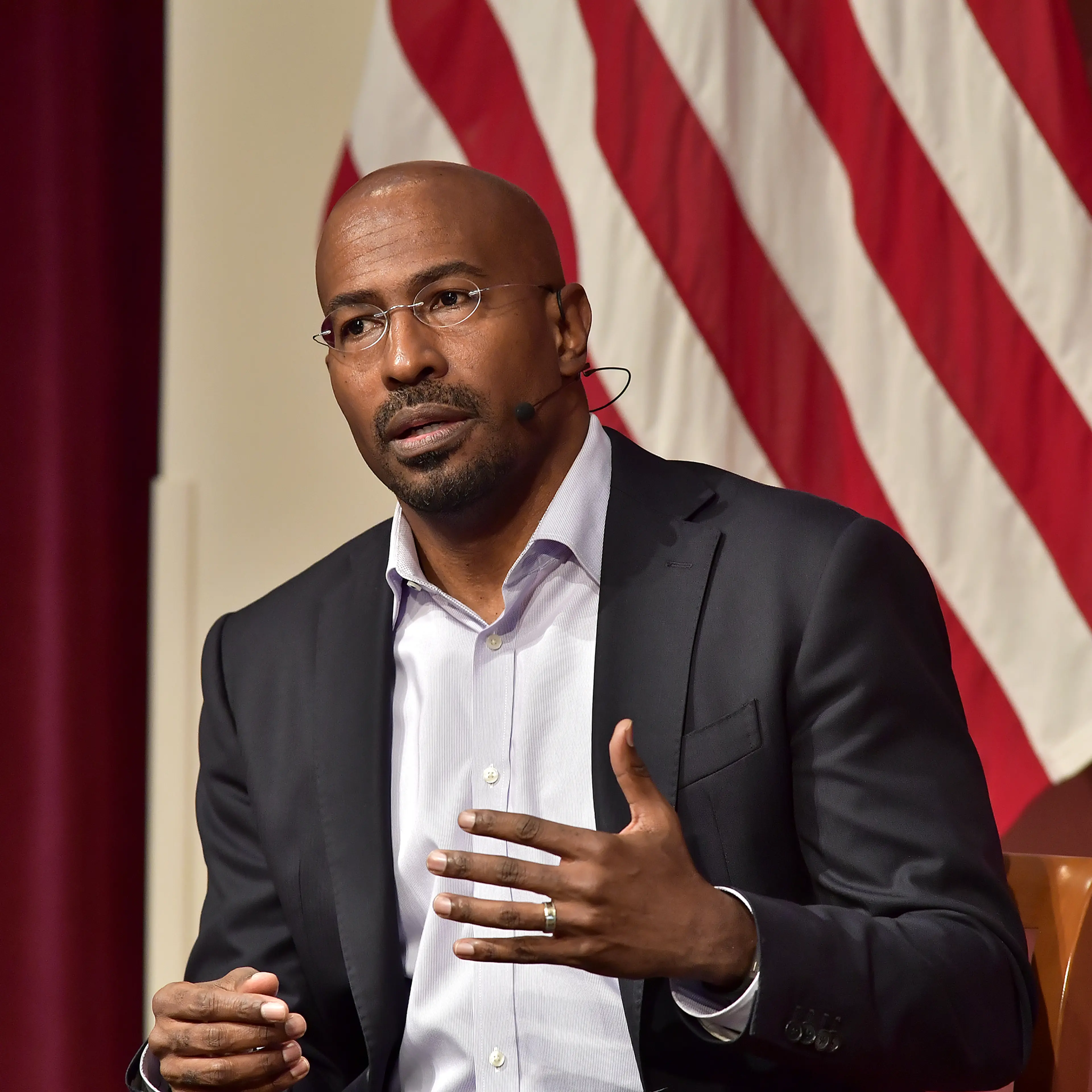 CNN Political Correspondent Van Jones speaks at Harvard University John F. Kennedy Junior Forum, Oct. 13, 2017 in Cambridge, Mass.