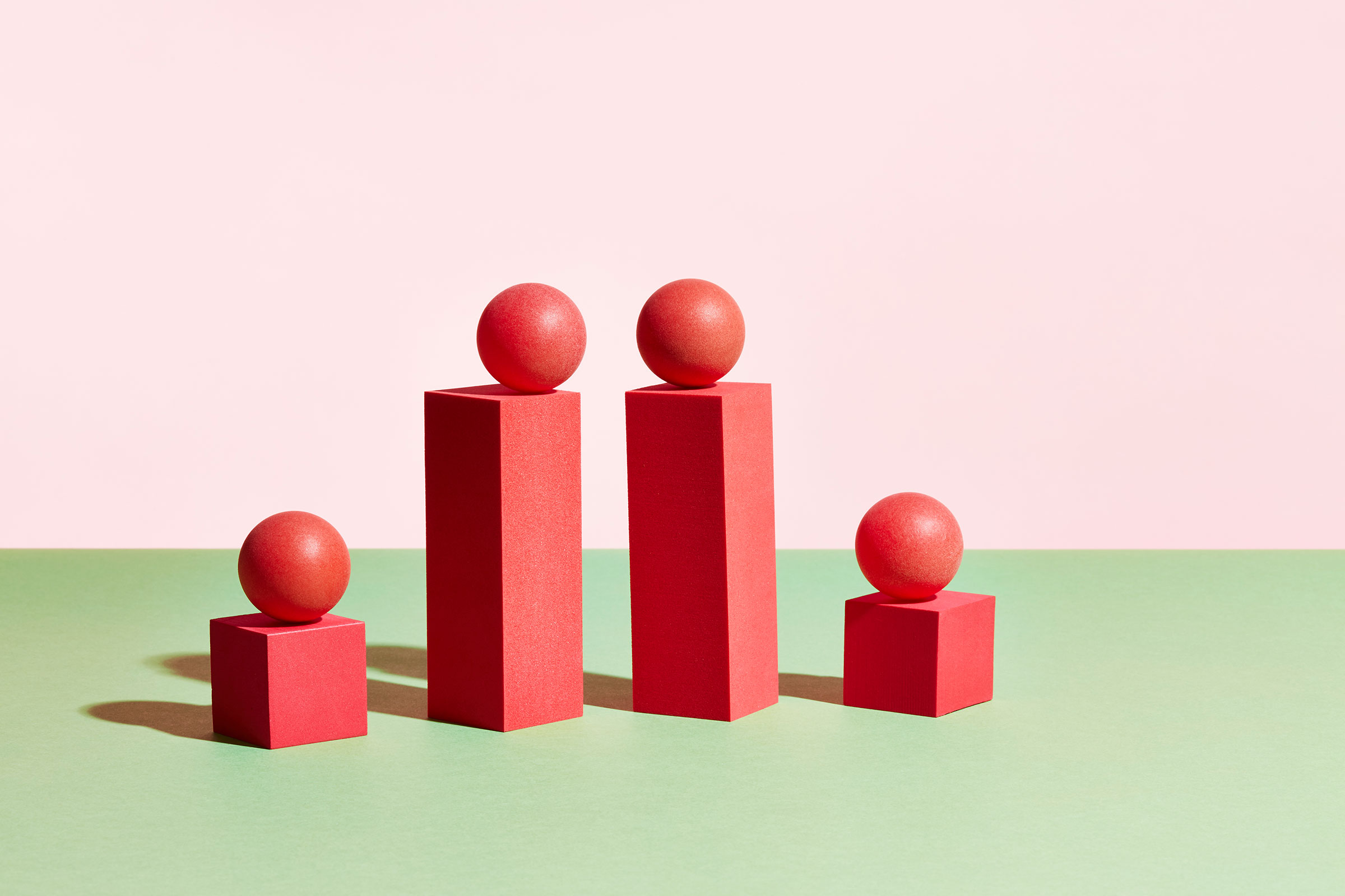 Conceptual image of geometric blocks