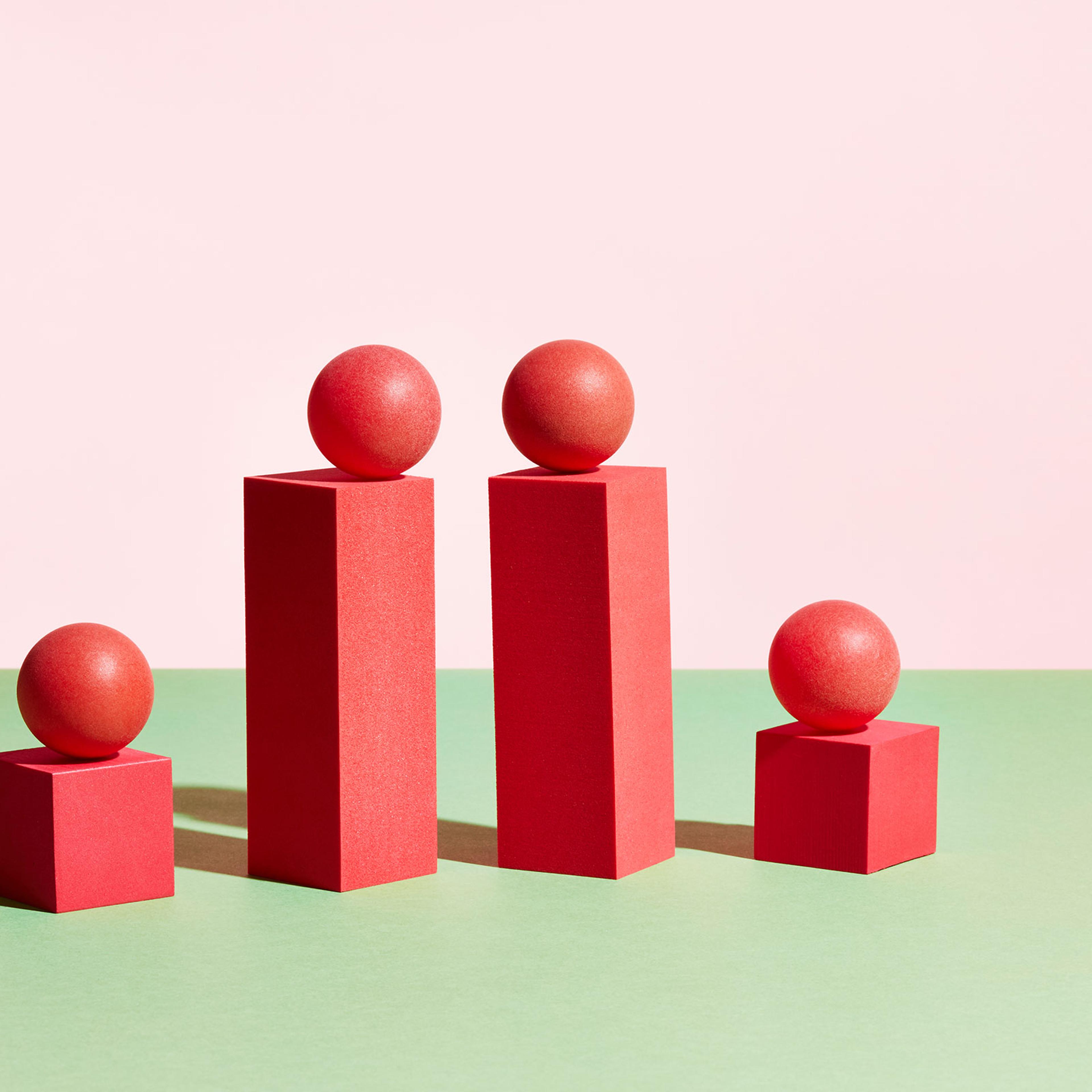 Conceptual image of geometric blocks