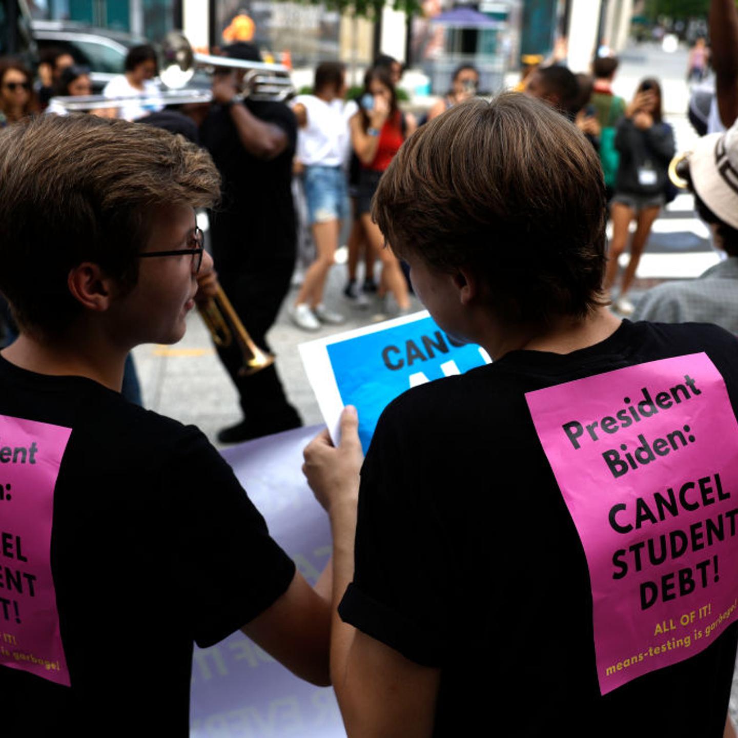 Rally Held Outside The White House Calls On President Biden To Cancel Student Debt