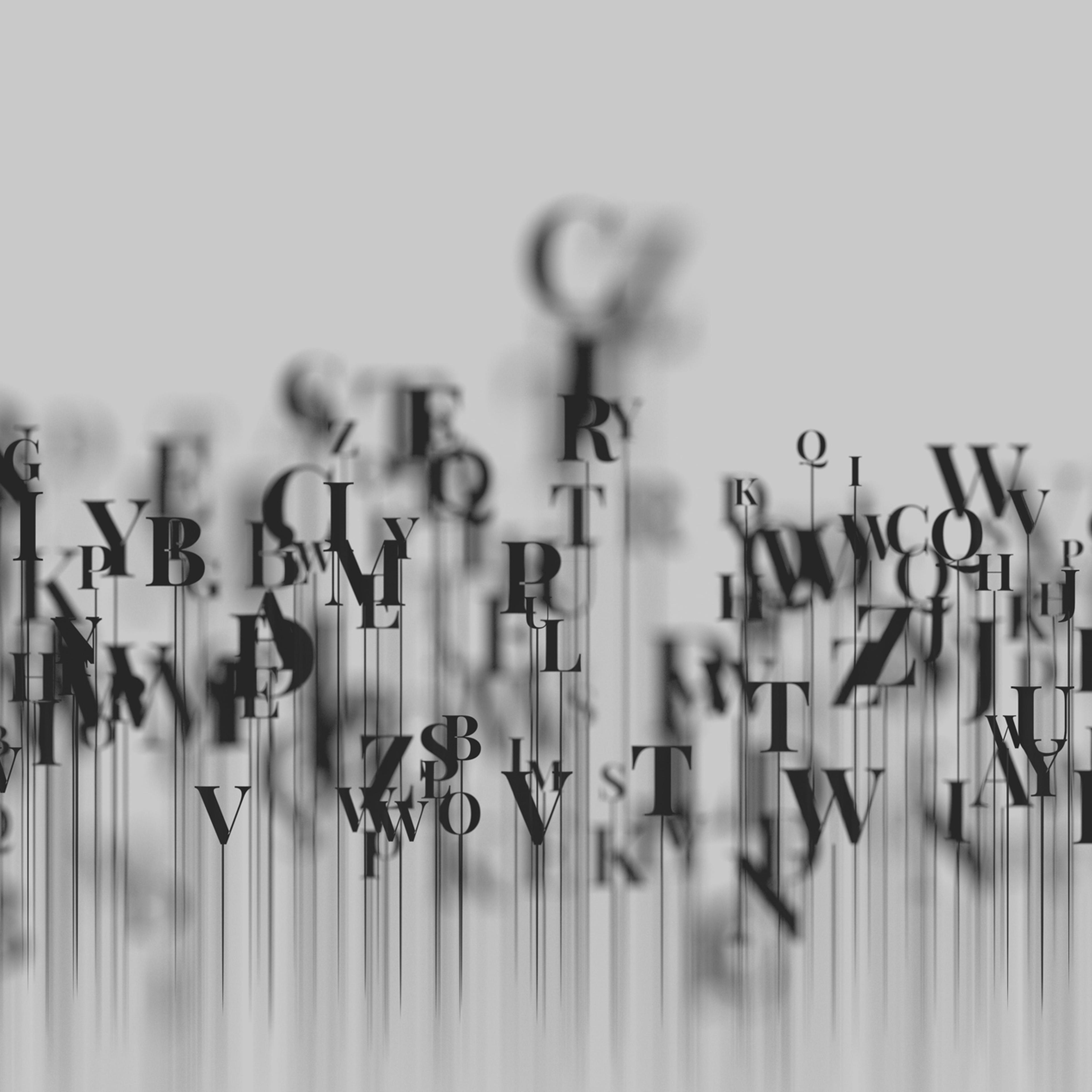 Abstract design with letters background
