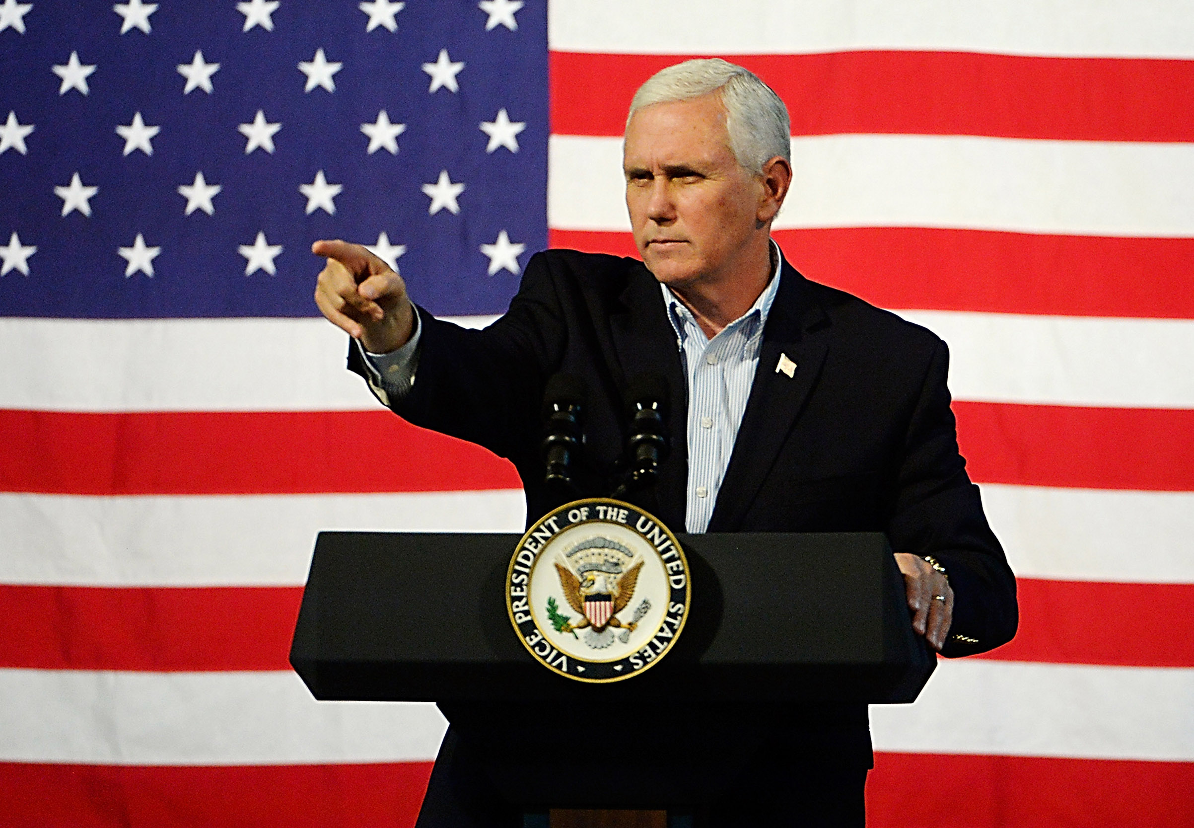 Pence Joins GOP VA Gubernatorial Candidate Ed Gillespie At Campaign Rally