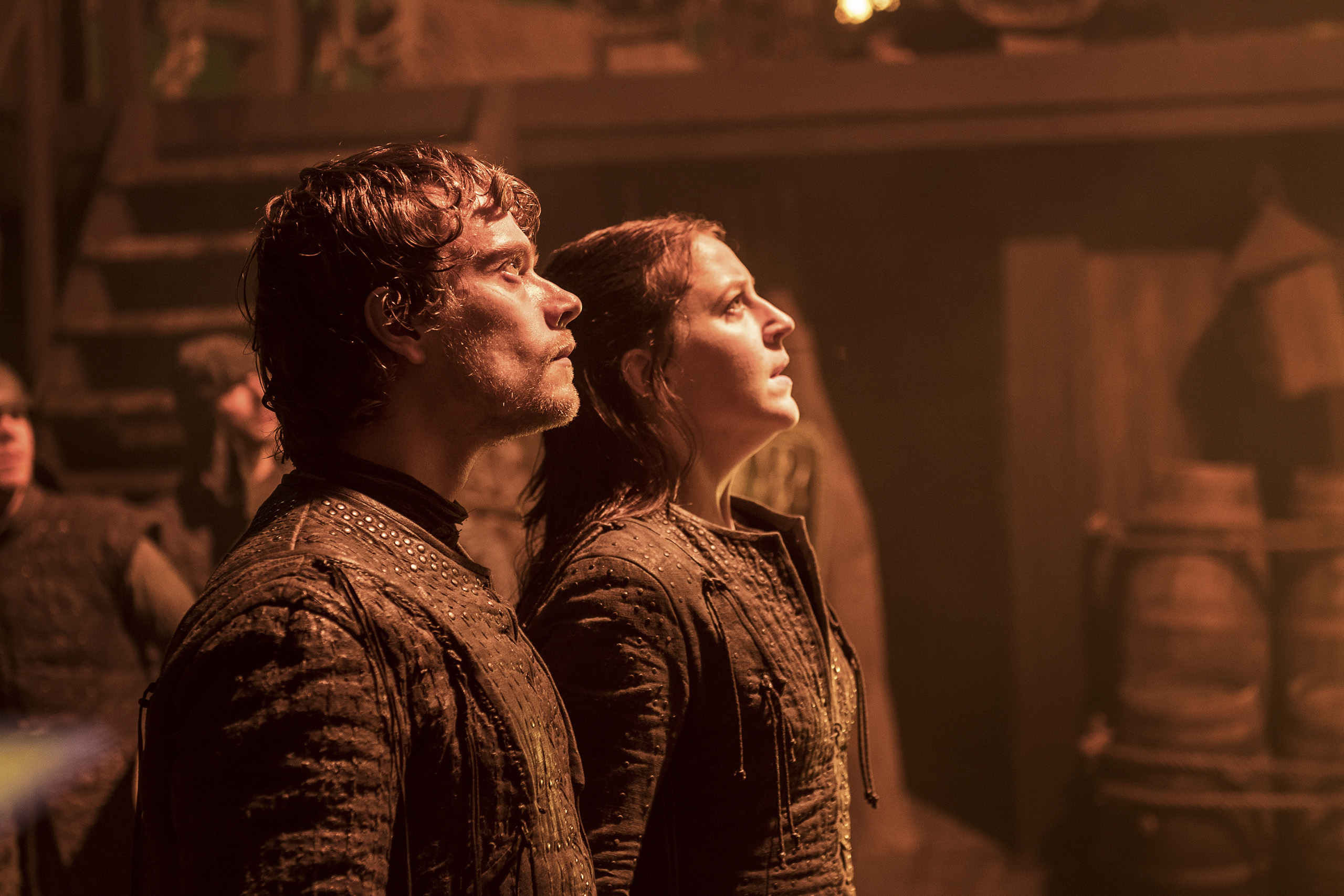 Alfie Allen and Gemma Whelan in Game of Thrones