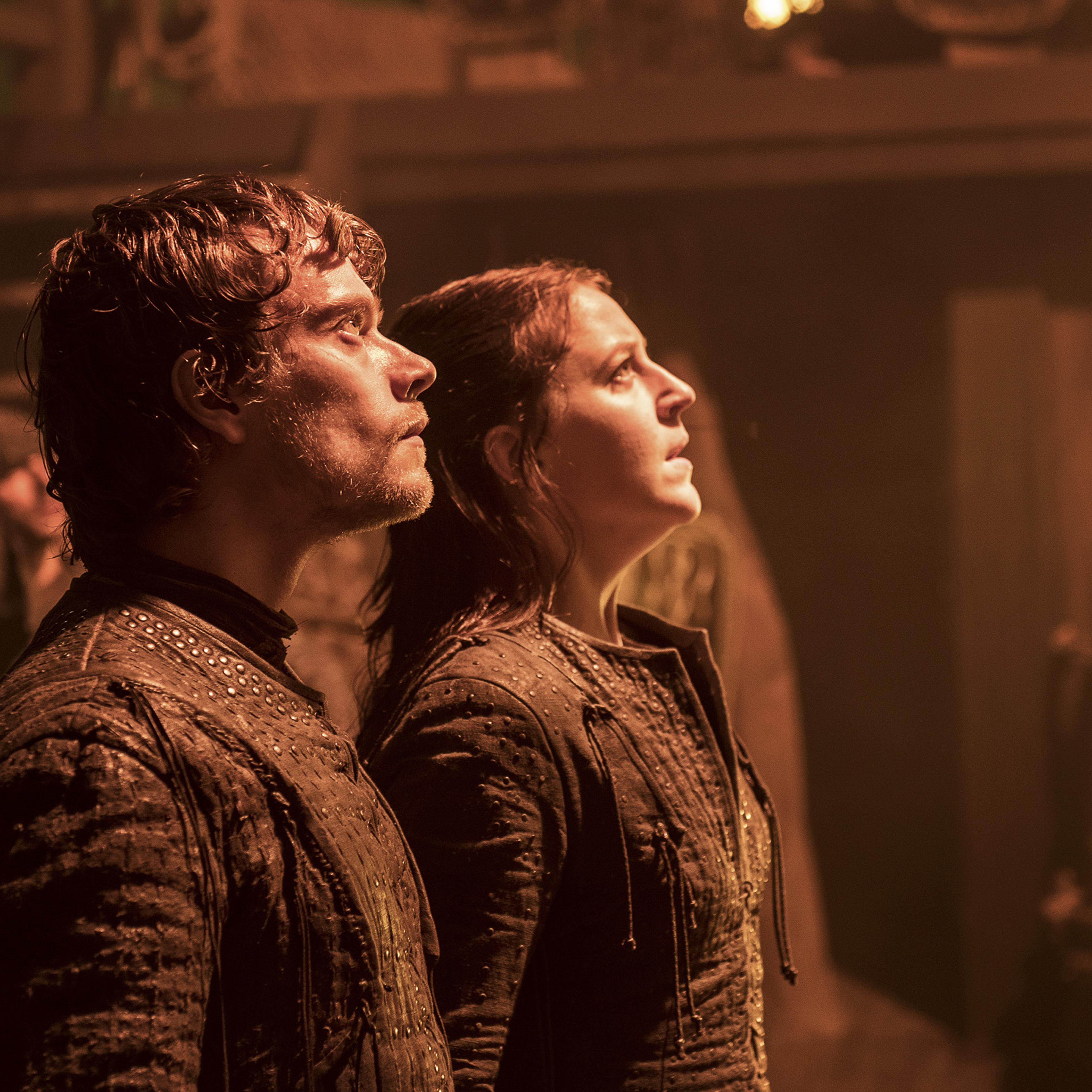 Alfie Allen and Gemma Whelan in Game of Thrones