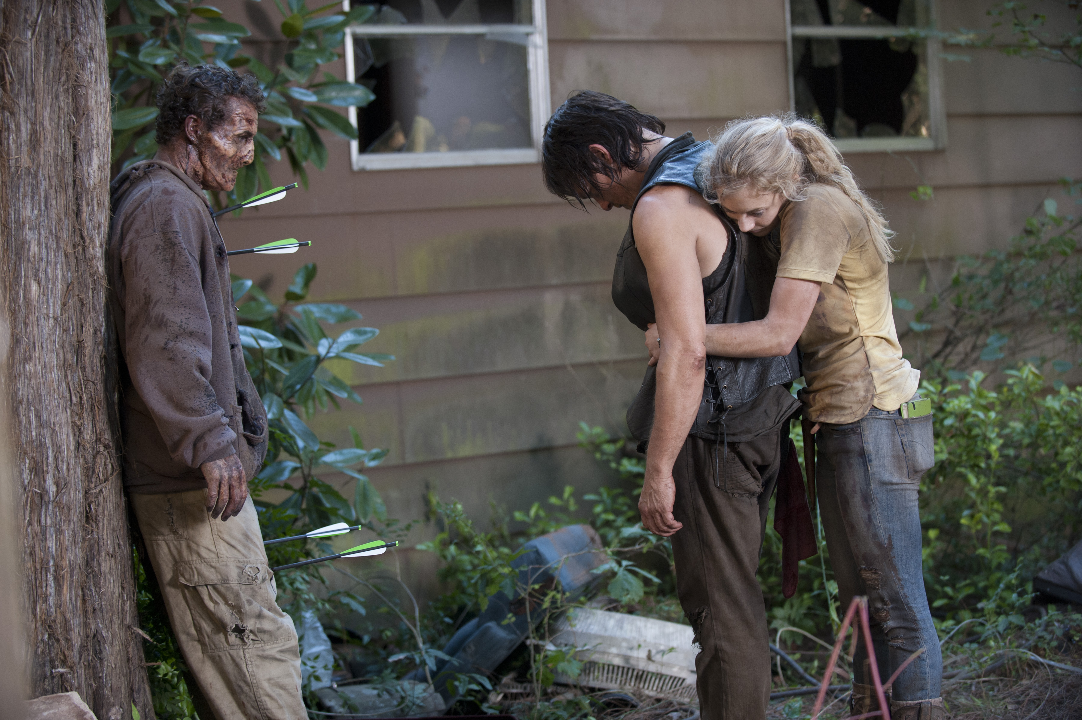 Daryl Dixon (Norman Reedus) and Beth Greene (Emily Kinney) - The Walking Dead _ Season 4, Episode 12 - Photo Credit: Gene Page/AMC