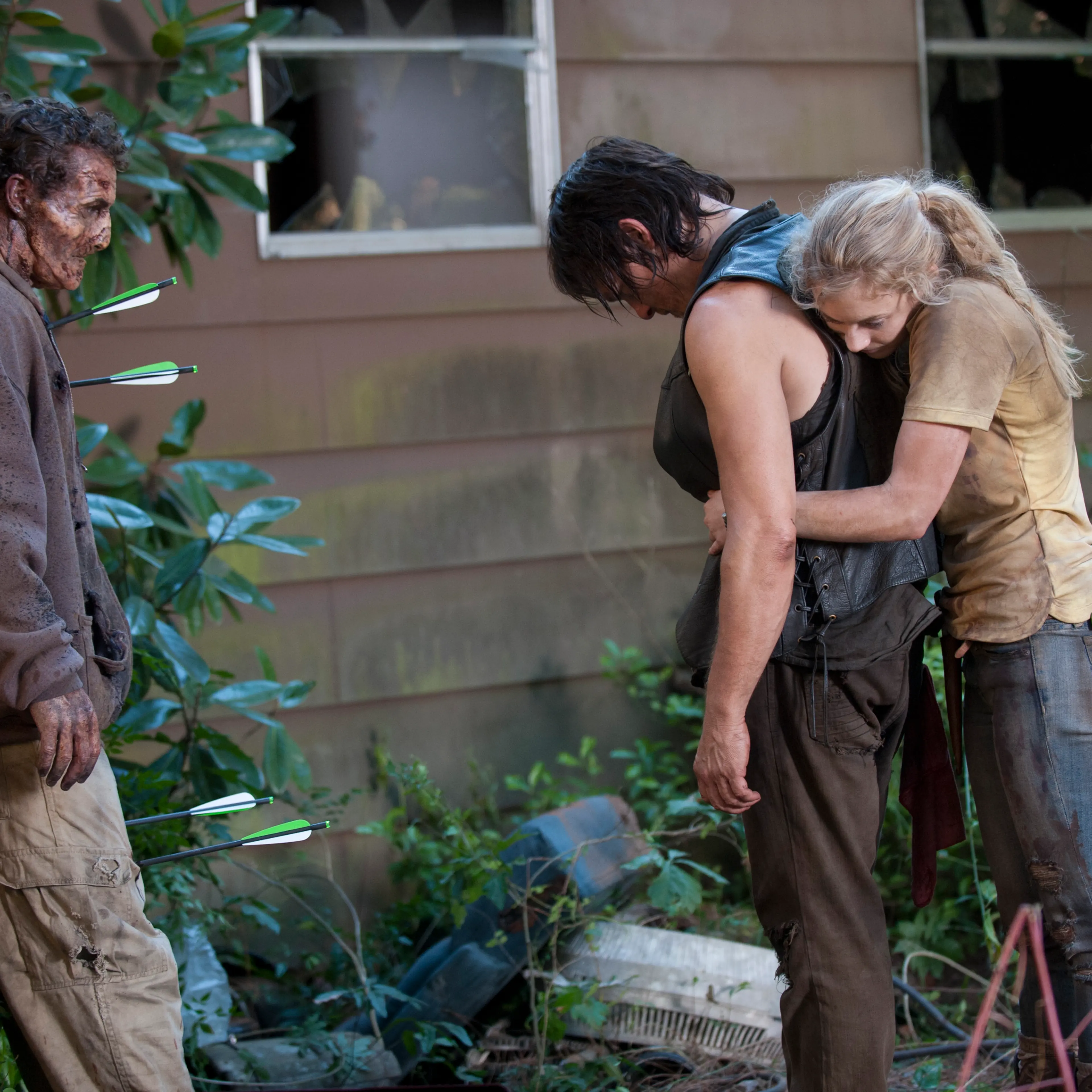 Daryl Dixon (Norman Reedus) and Beth Greene (Emily Kinney) - The Walking Dead _ Season 4, Episode 12 - Photo Credit: Gene Page/AMC