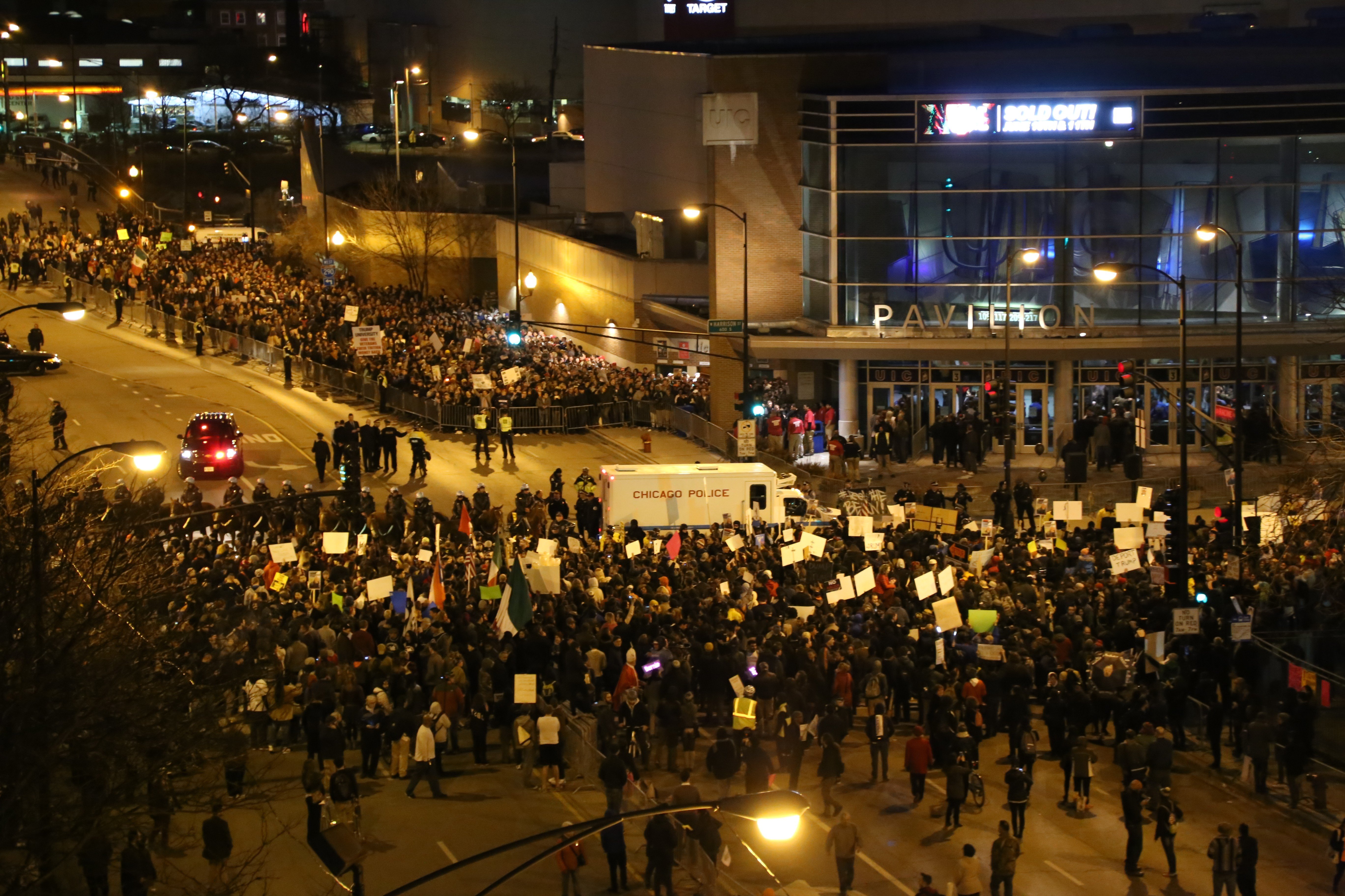 Trump Rally Postponed After Protestors Clash With Supporters