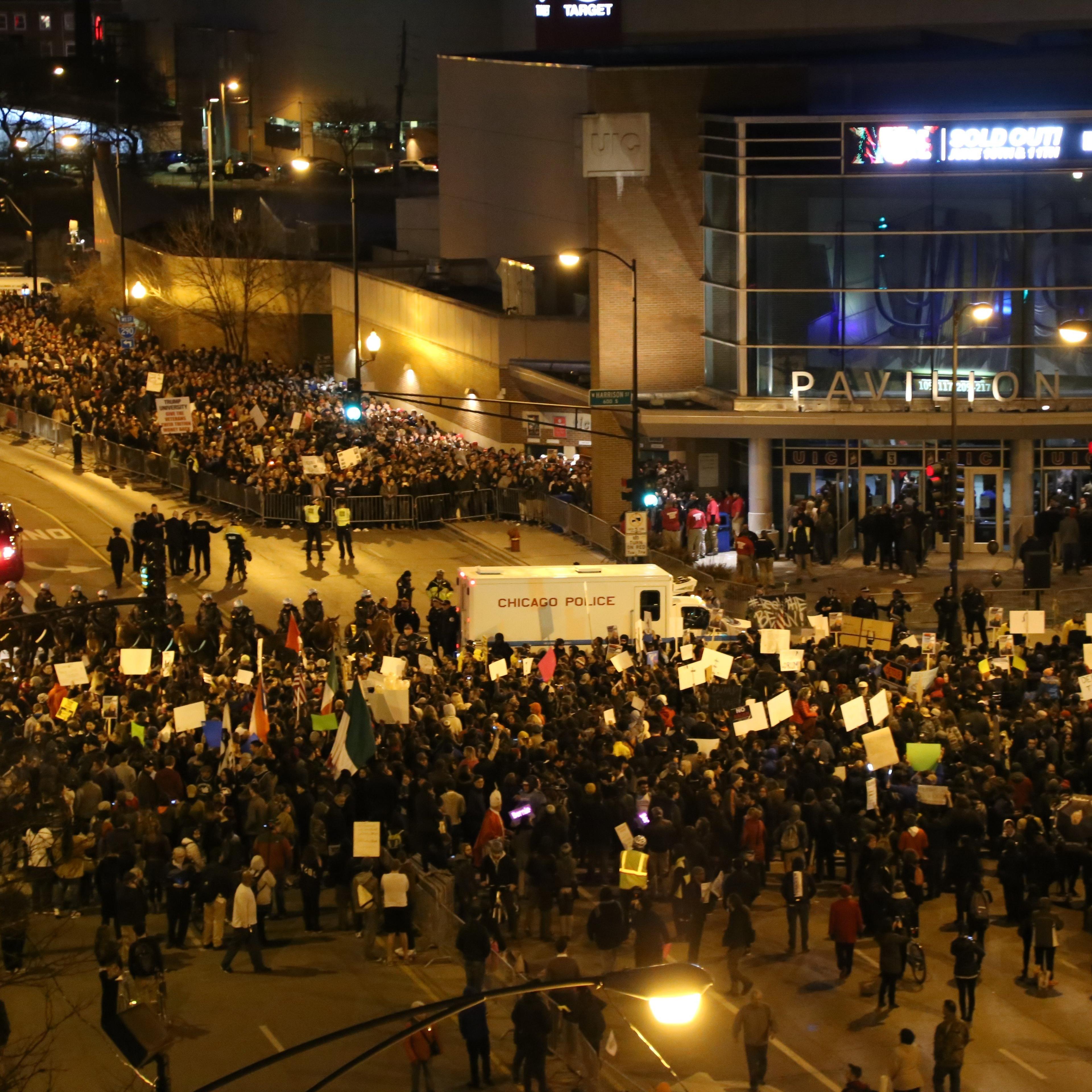 Trump Rally Postponed After Protestors Clash With Supporters