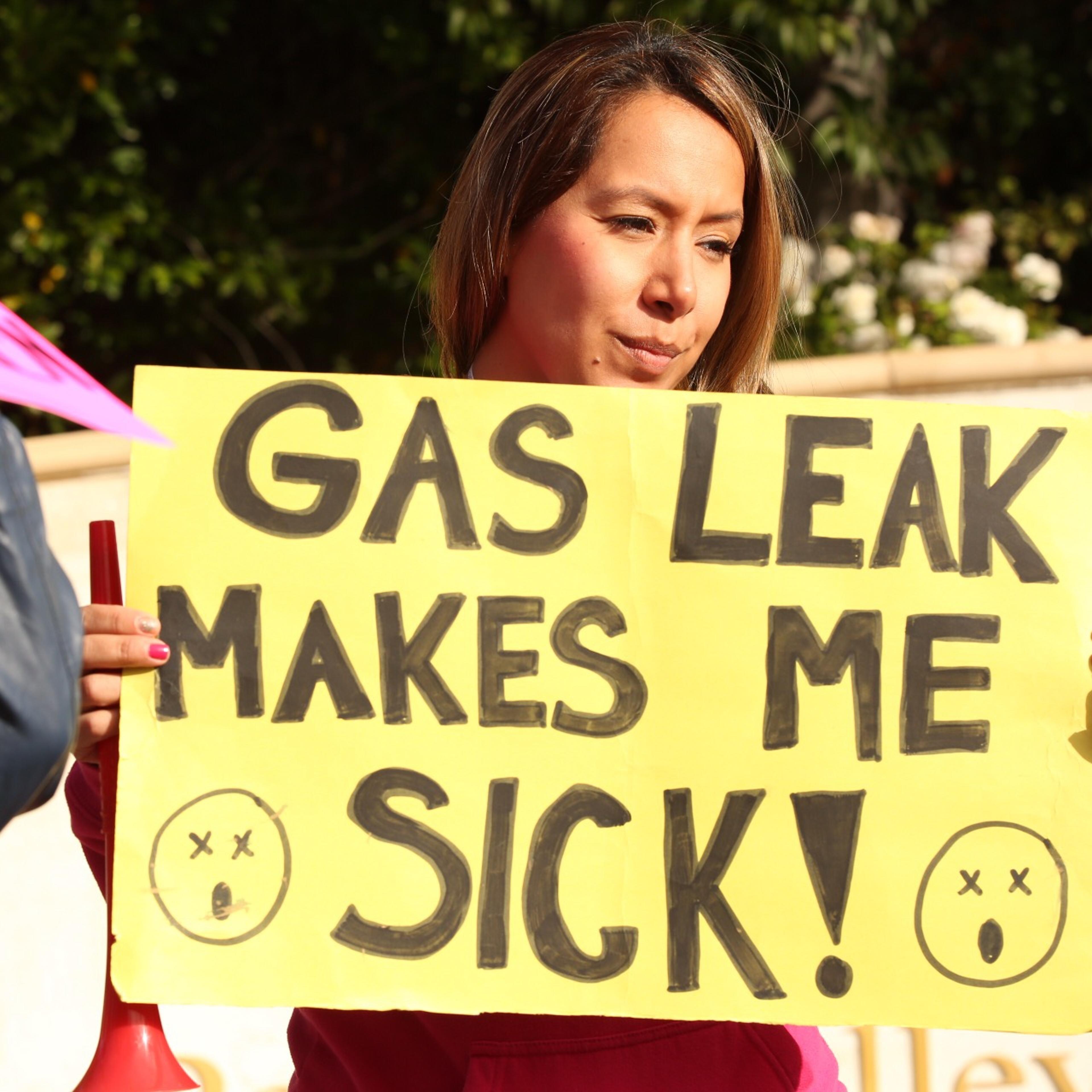 Parents Protest Outside Porter Ranch Elementary School