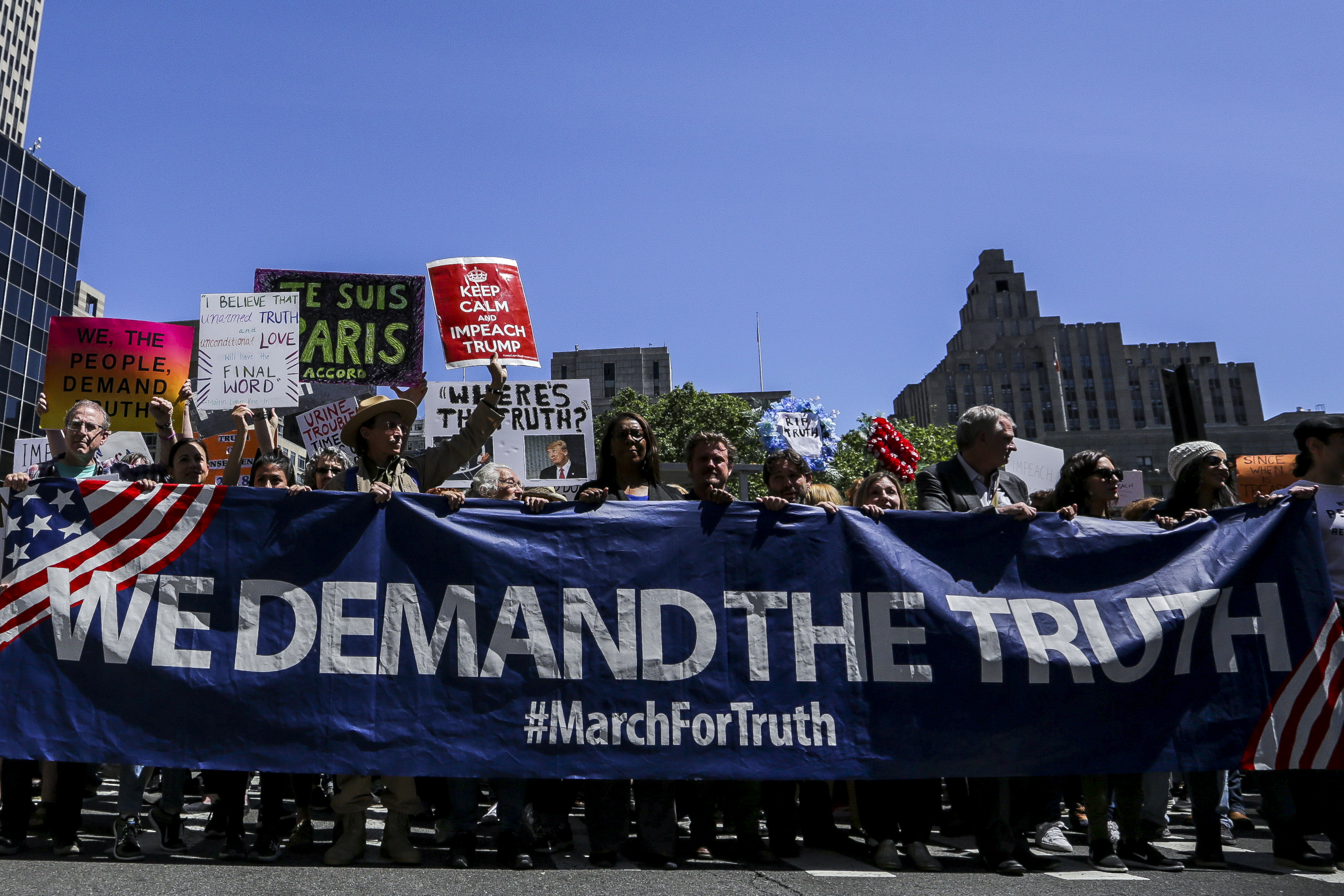 Demonstrators Attend The March For Truth Event